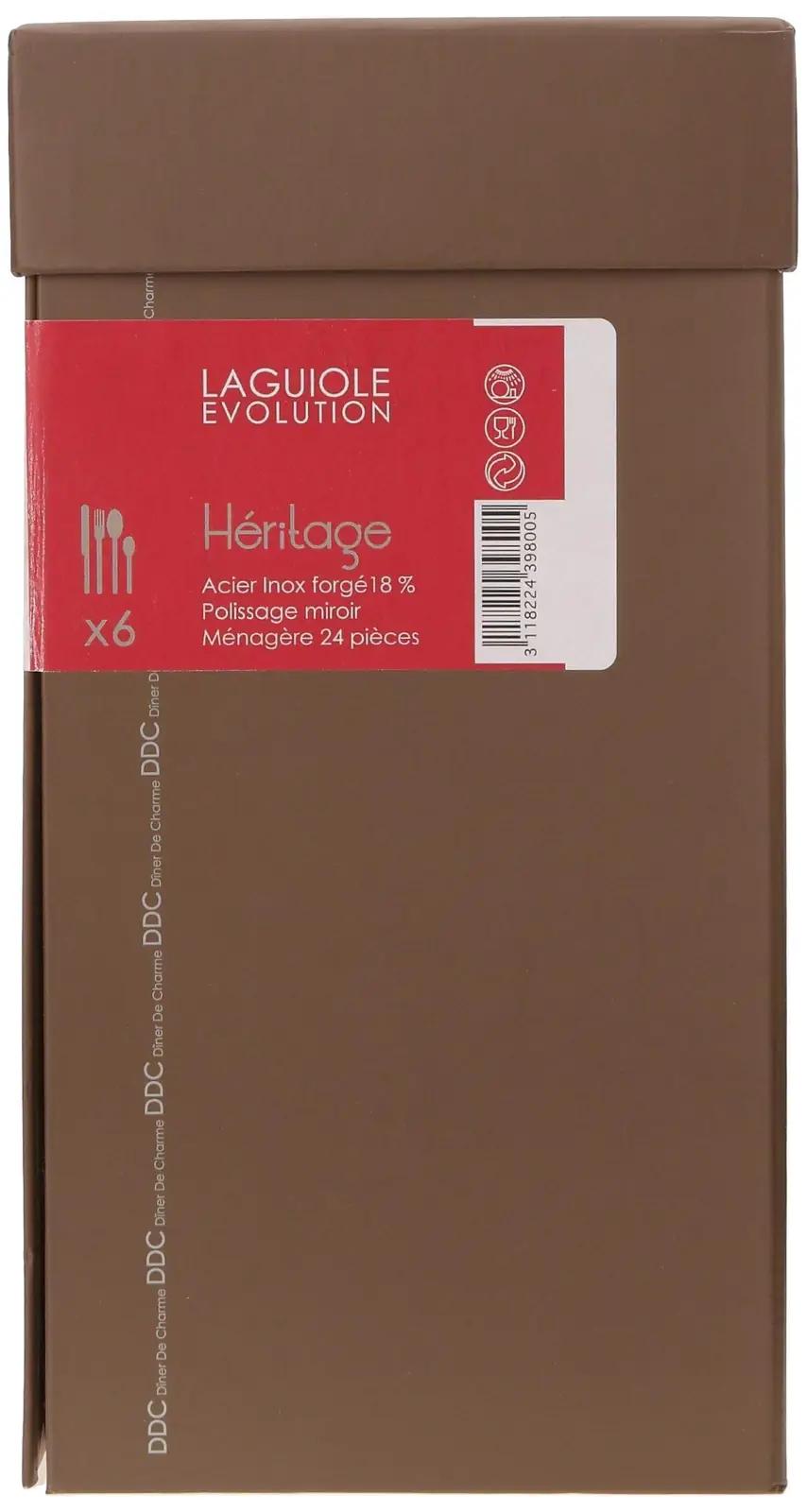 Laguiole Production stiilne roostevabast terasest lauakomplekt
