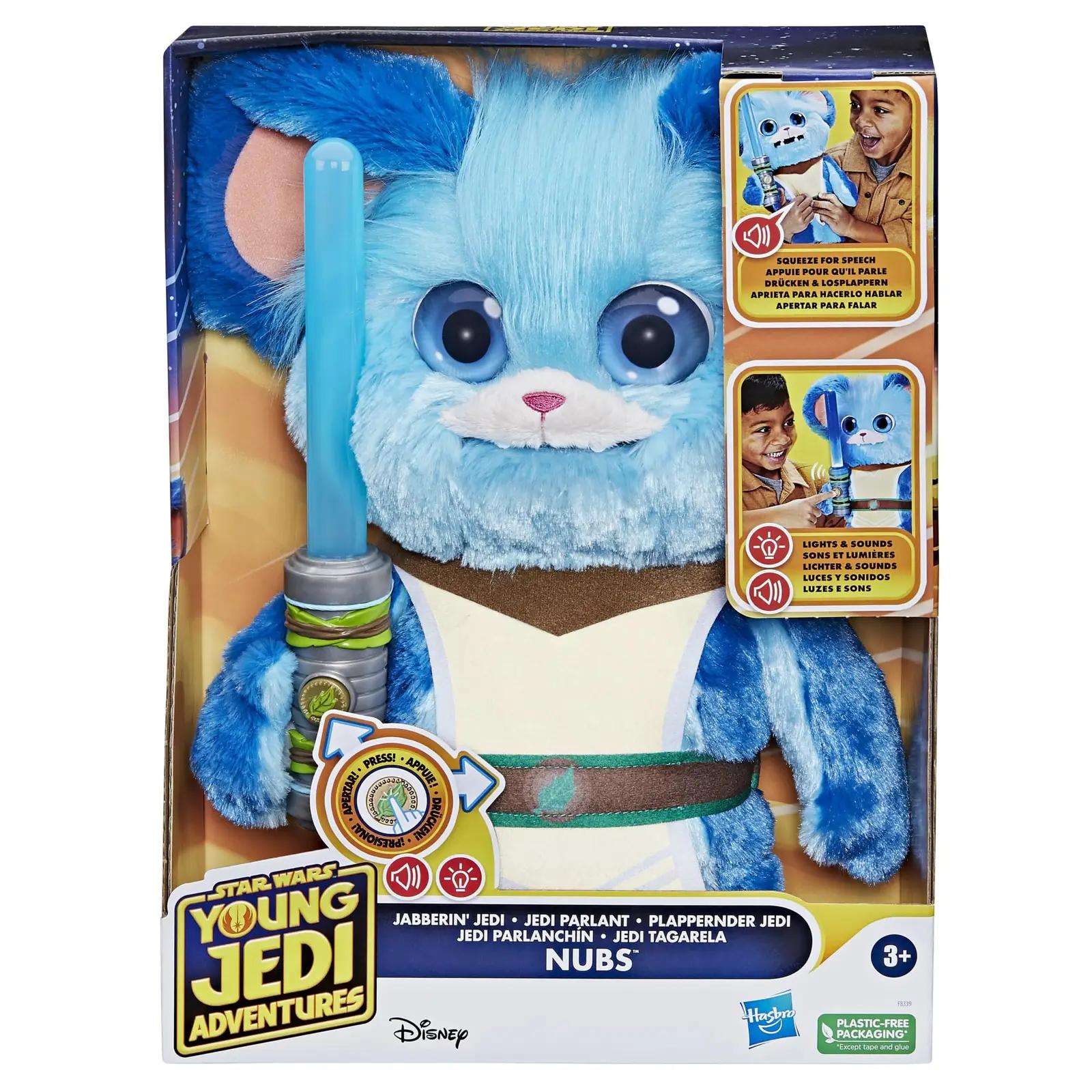 Star Wars pehme led-mänguasi — noore Jedi nupuga mänguasi – detailne vaade