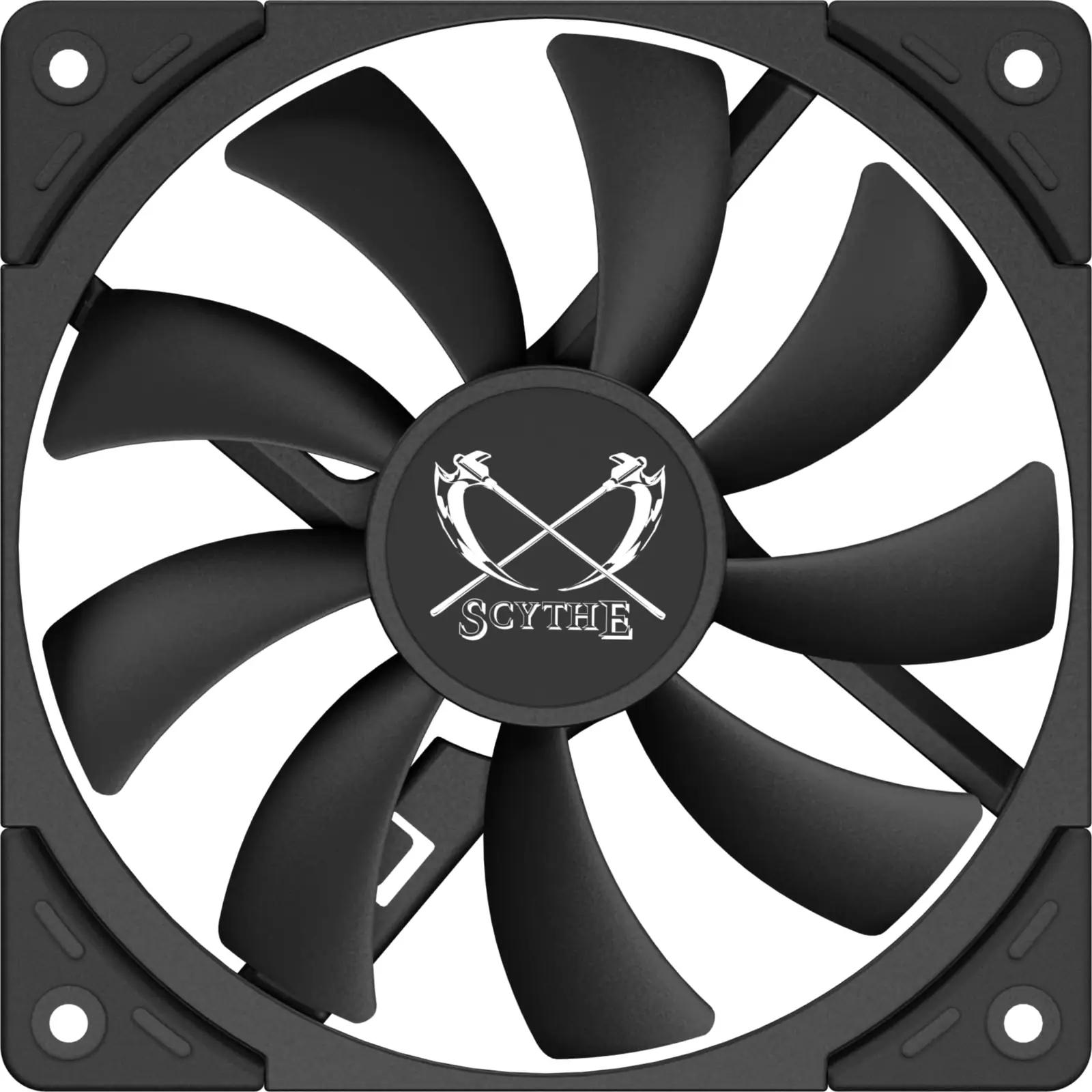 Scythe vaikne metallist 120 mm ventilaator – pakend ja tarvikud