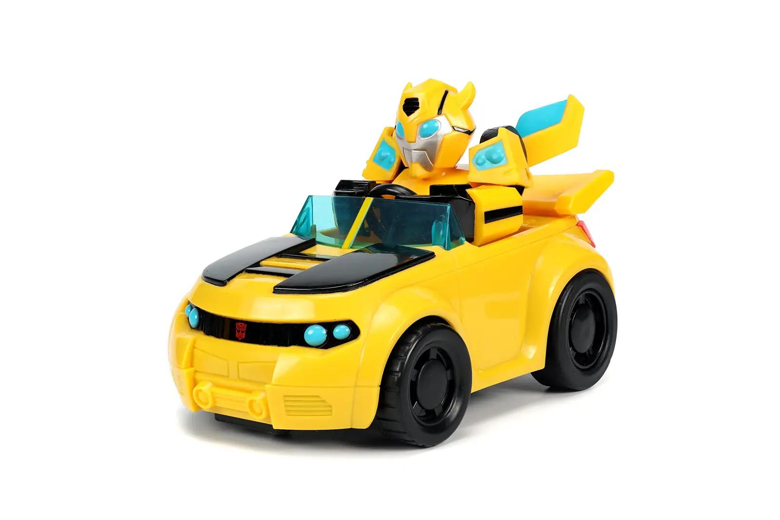 Jada plastmassist RC-auto Bumblebee – mängu ja kingiidee – pakend ja tarvikud