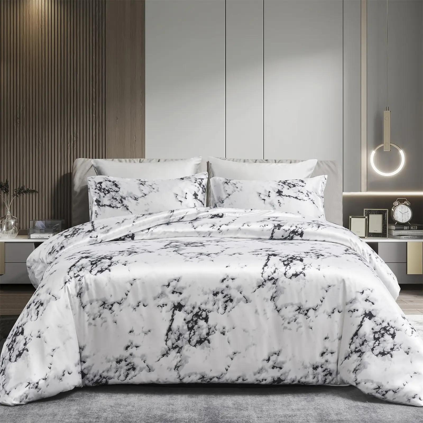 Gezu elegantne marmor-satiin voodikate 140×200 cm