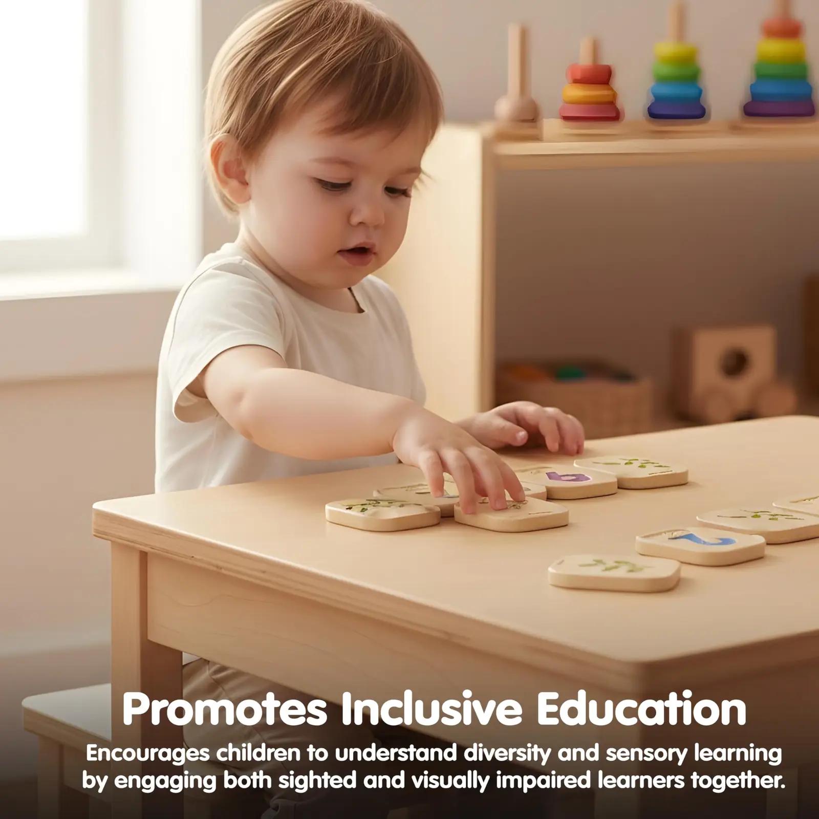 PlanToys puidust Braille-numbrid 1–10 – õppimiseks ja mänguks – pilt 6