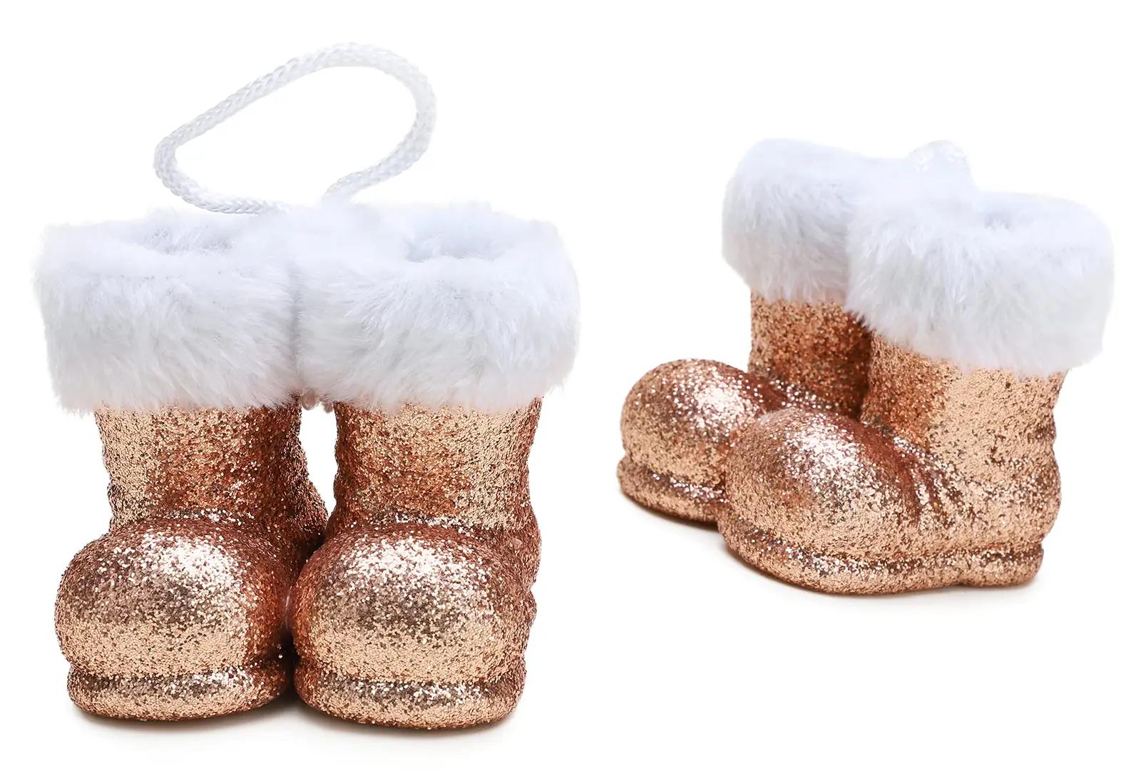 Christmas Concepts roosakuldne glitternahkne jõulusokike komplekt – pilt 6