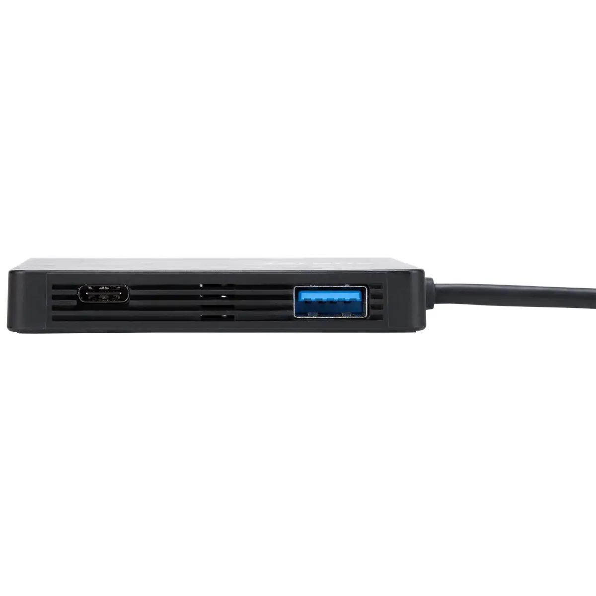 Targus USB-C hub – kompaktne 3x USB‑A ja 1x USB‑C toide – detailne vaade