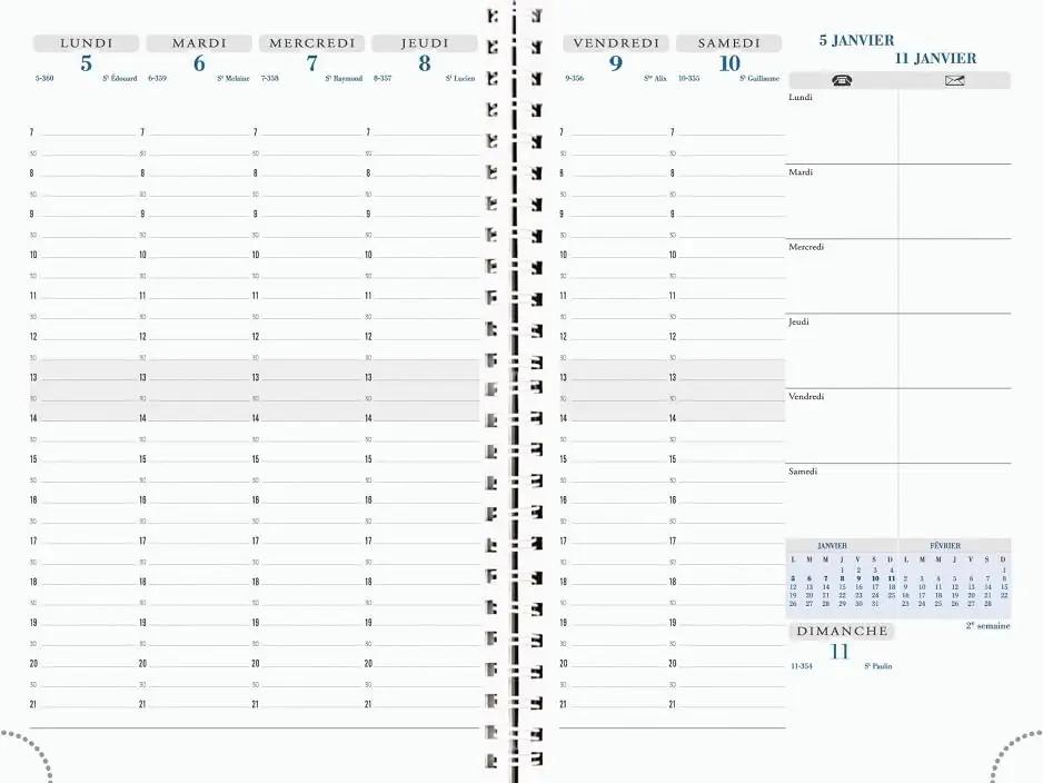 Exacompta oranž laualinear 15×21 cm — vastupidav kalender – lisavaade