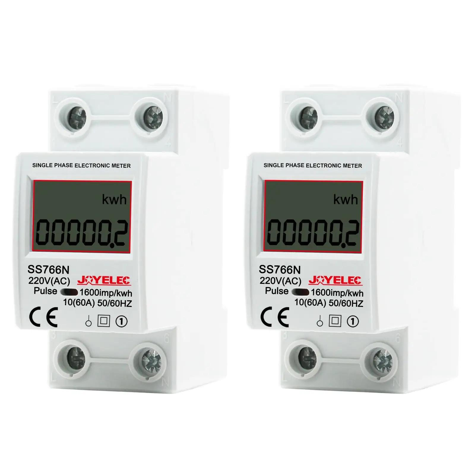 JOYELEC DIN-rööpa kilpmeeter kWh näidik — täpne energiakulu