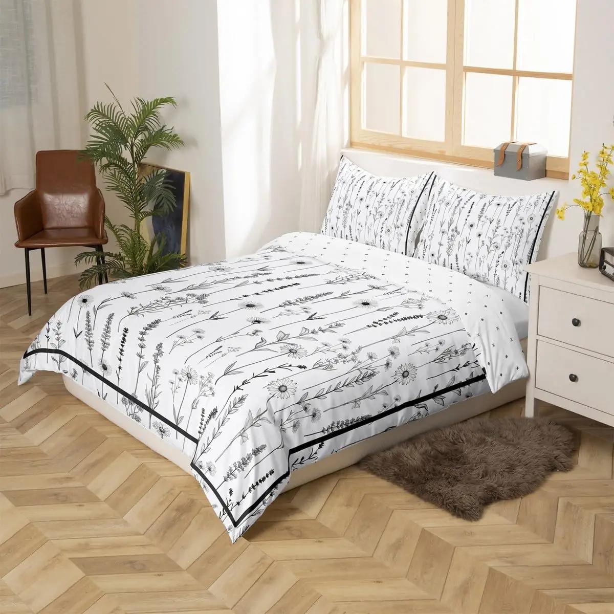 Homewish pehme mikrofiber voodipesu 140×200 cm lilleline disain – pakend ja tarvikud