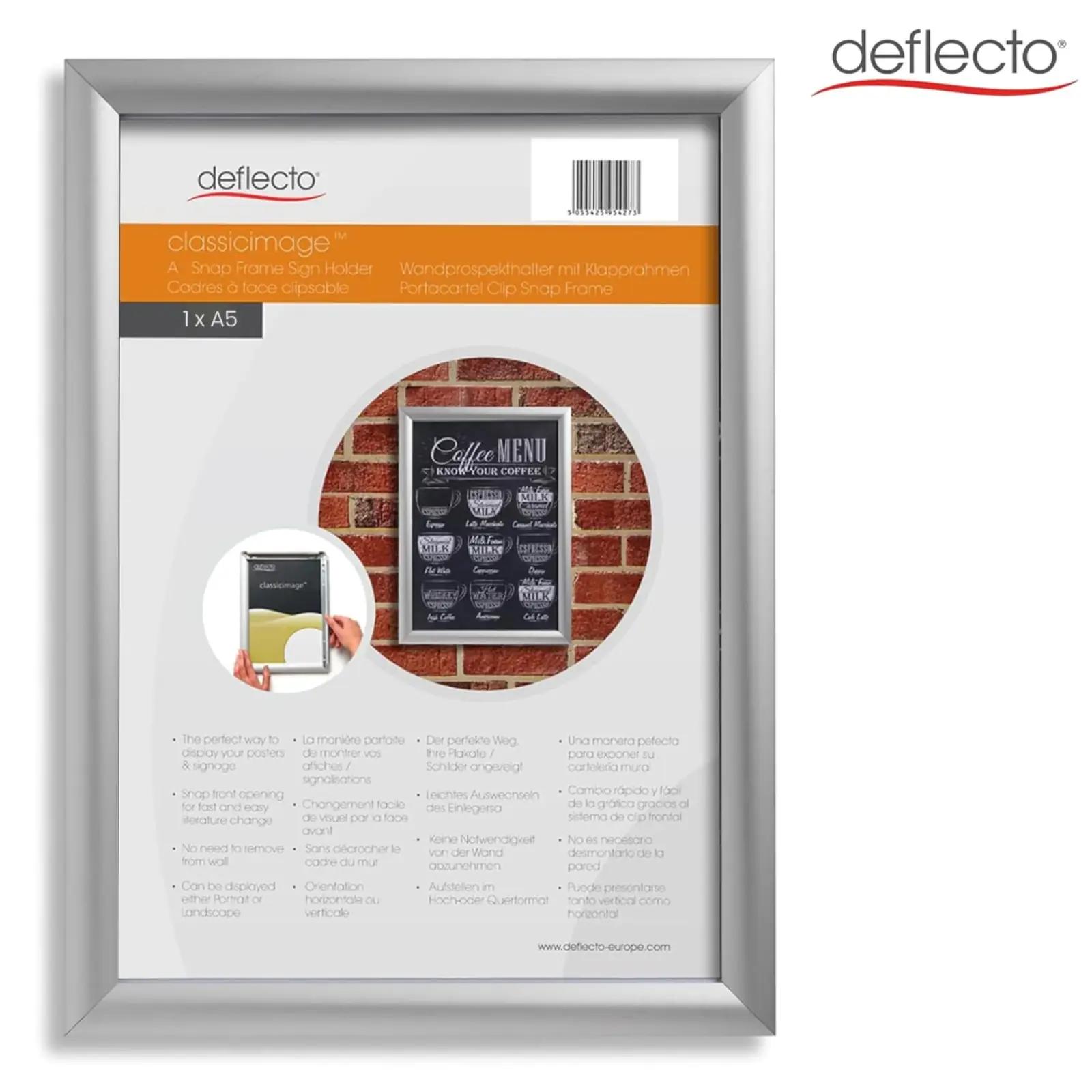Deflecto alumiiniumist A5 pildiraam – stiilne seinakinnitus – pilt 8