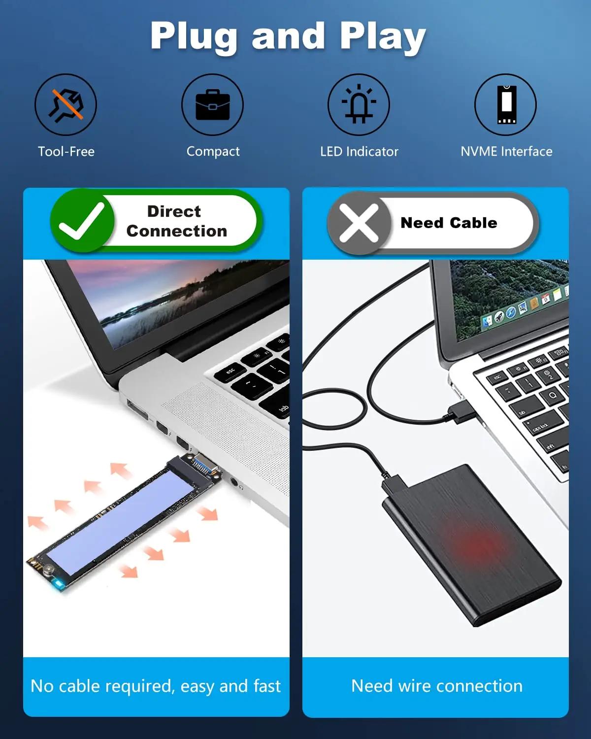 ZEXMTE alumiiniumist NVMe–USB adapter kiire andmeedastusega – pilt 7