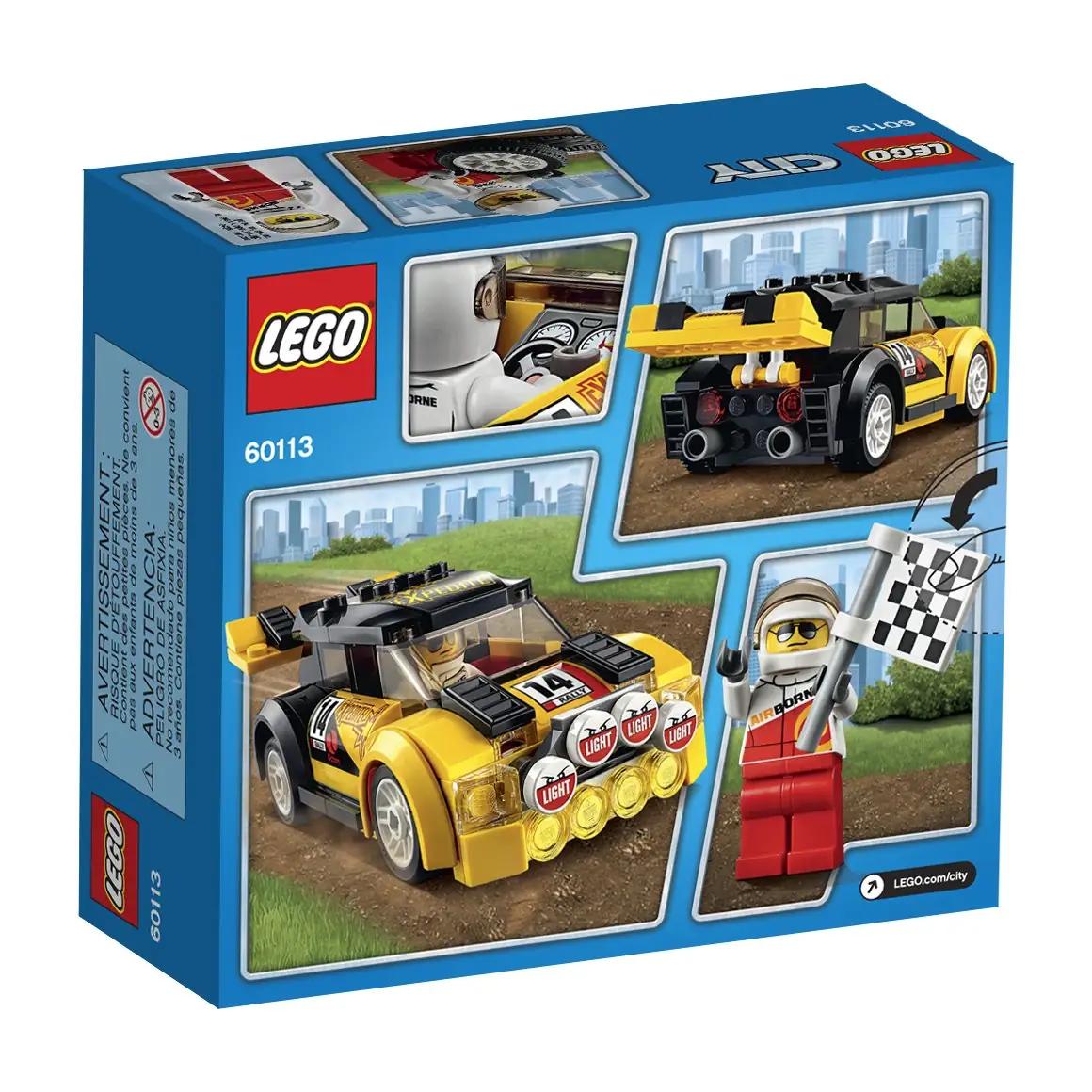 LEGO lõbus ja vastupidav ralliauto – mängukomplekt kingituseks – pakend ja tarvikud