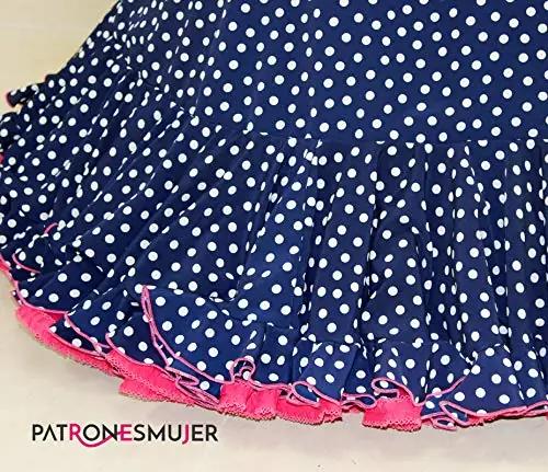 PATRONESMUJER paberist flamenco-kleidi mustrilõige DIY kingiks – kasutusnäide