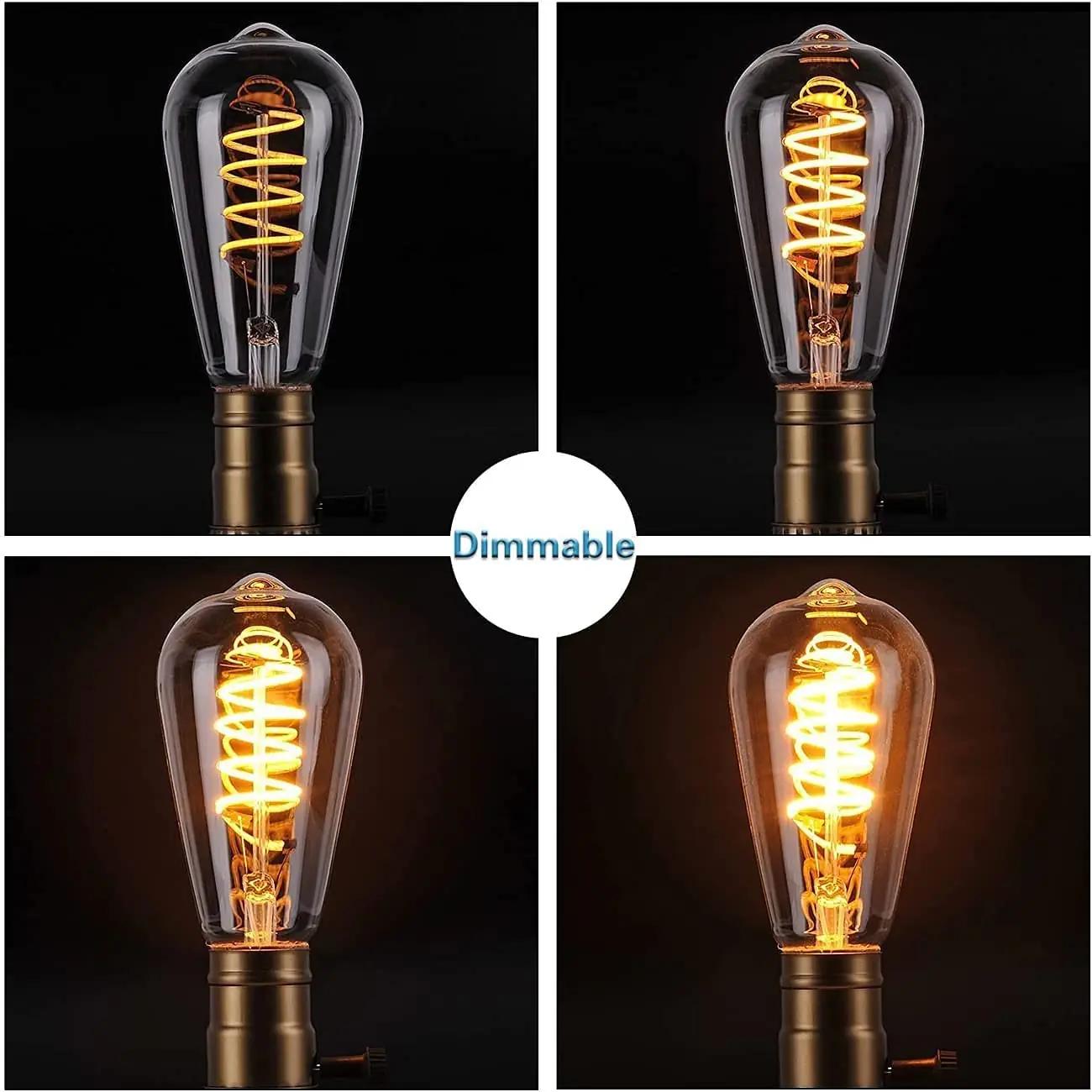 SageSunny vintage LED-lamp E27 (soojavalge) 3tk komplekt – lisavaade