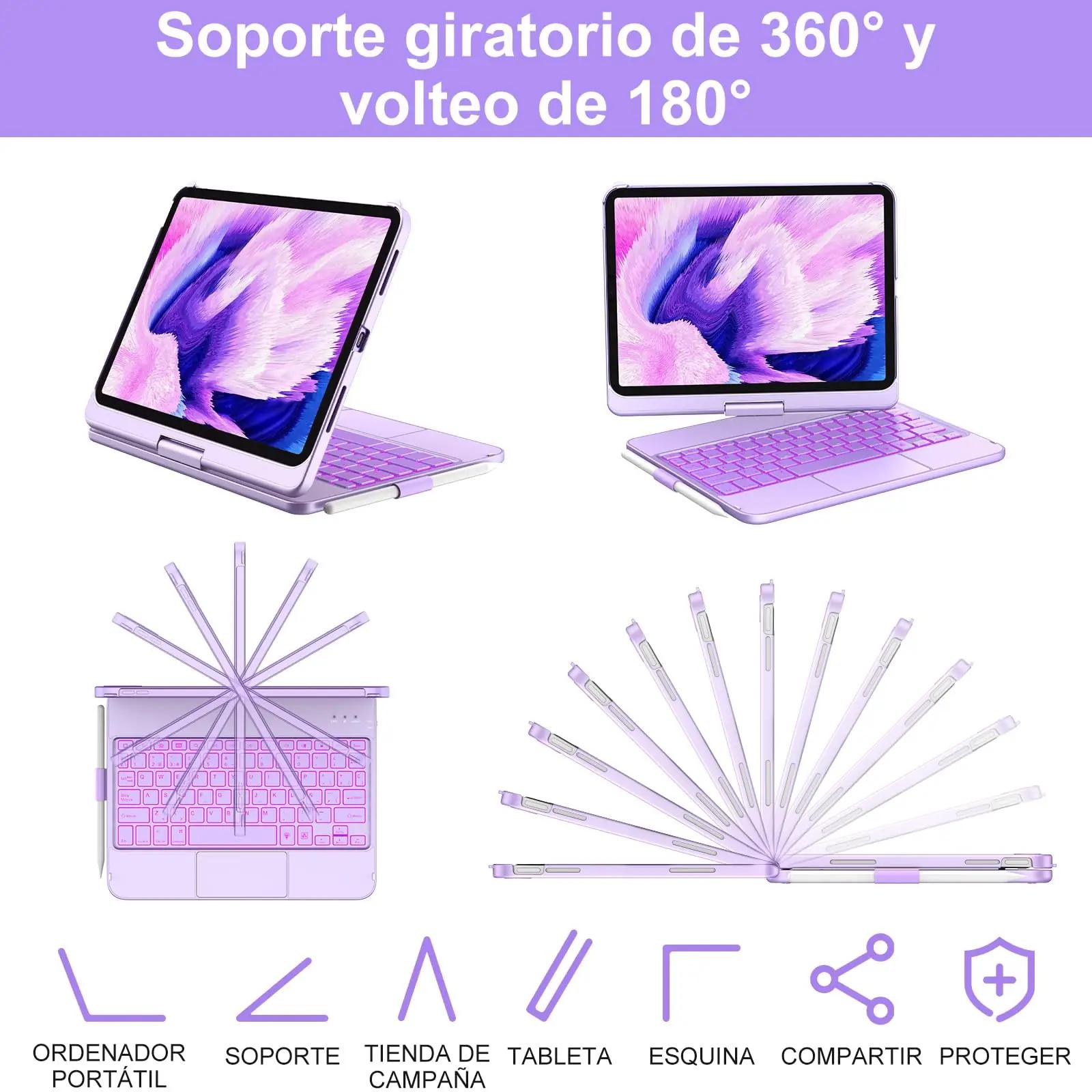 aMZCaSE kaitsev ümbris iPad 10,9″ koos klaviatuuriga — pööratav – pilt 6