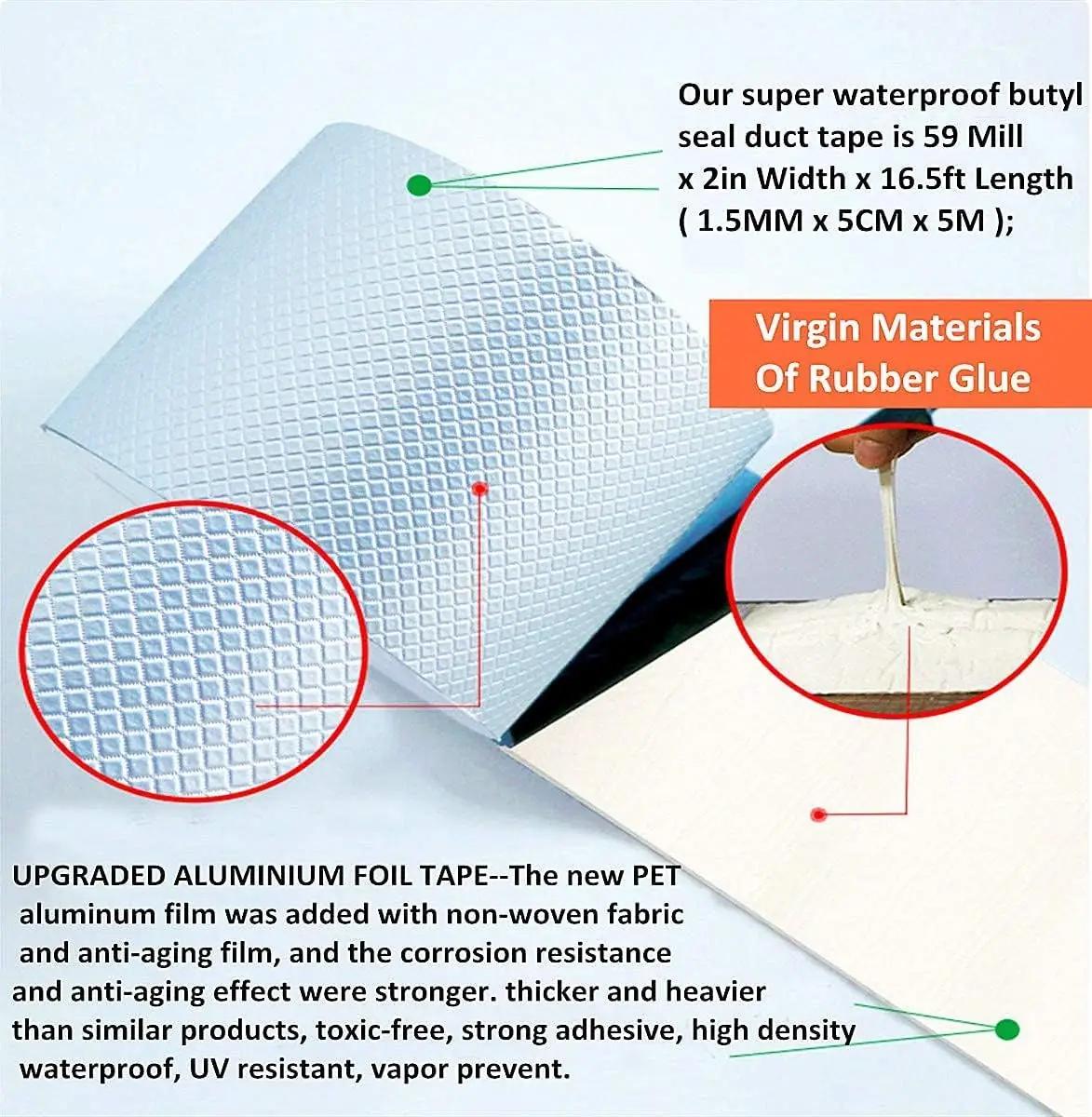 CHUANGSEED alumiiniumiga butüülteip 5 cm x 5 m – pilt 8