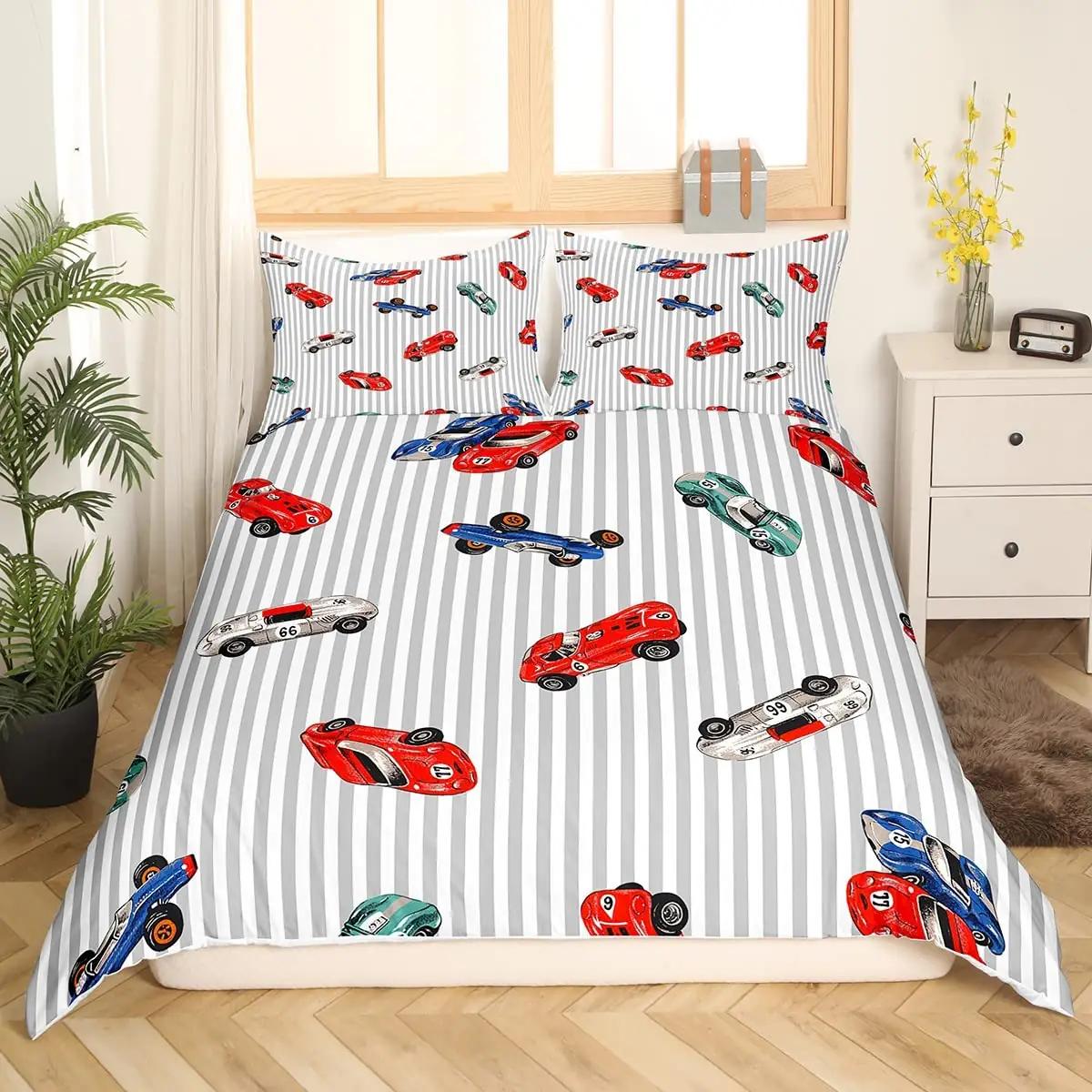richhome mikrofibrist lastekatte komplekt – sõiduteema 140×200 – detailne vaade
