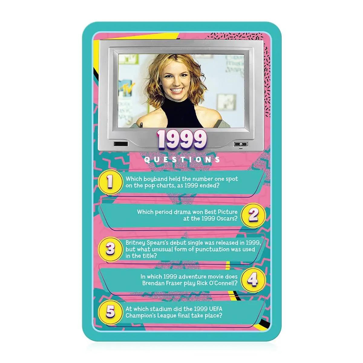 Top Trumps nostalgiline 90ndate trummikaar kaartmäng – pakend ja tarvikud