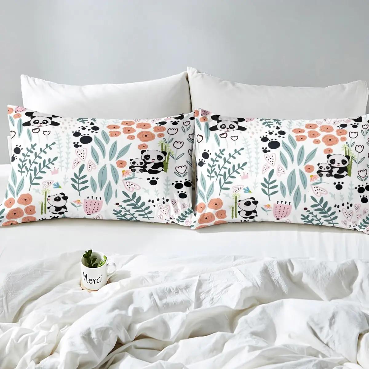 Homewish pehme mikrofibra voodipesu 200×200 cm – panda – kasutusnäide