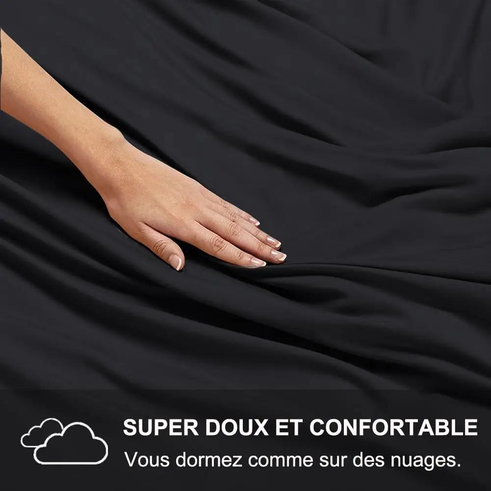 Beqnat mikrofibrist voodipesu komplekt 220×240 cm must – pakend ja tarvikud
