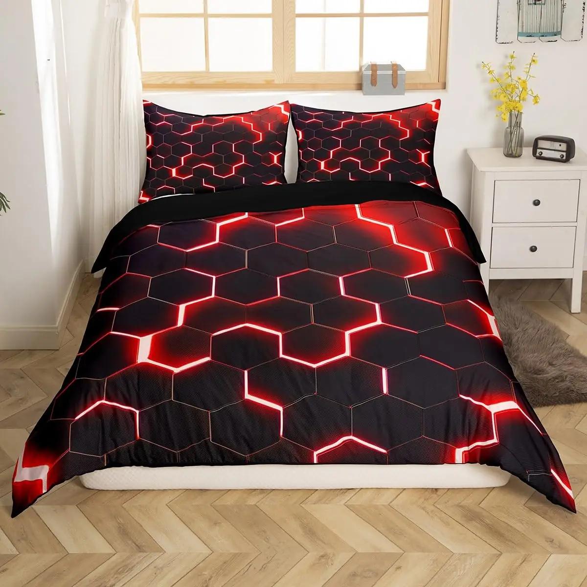 Homewish modernne lastevoodipesu 140×200 cm punane-must – detailne vaade