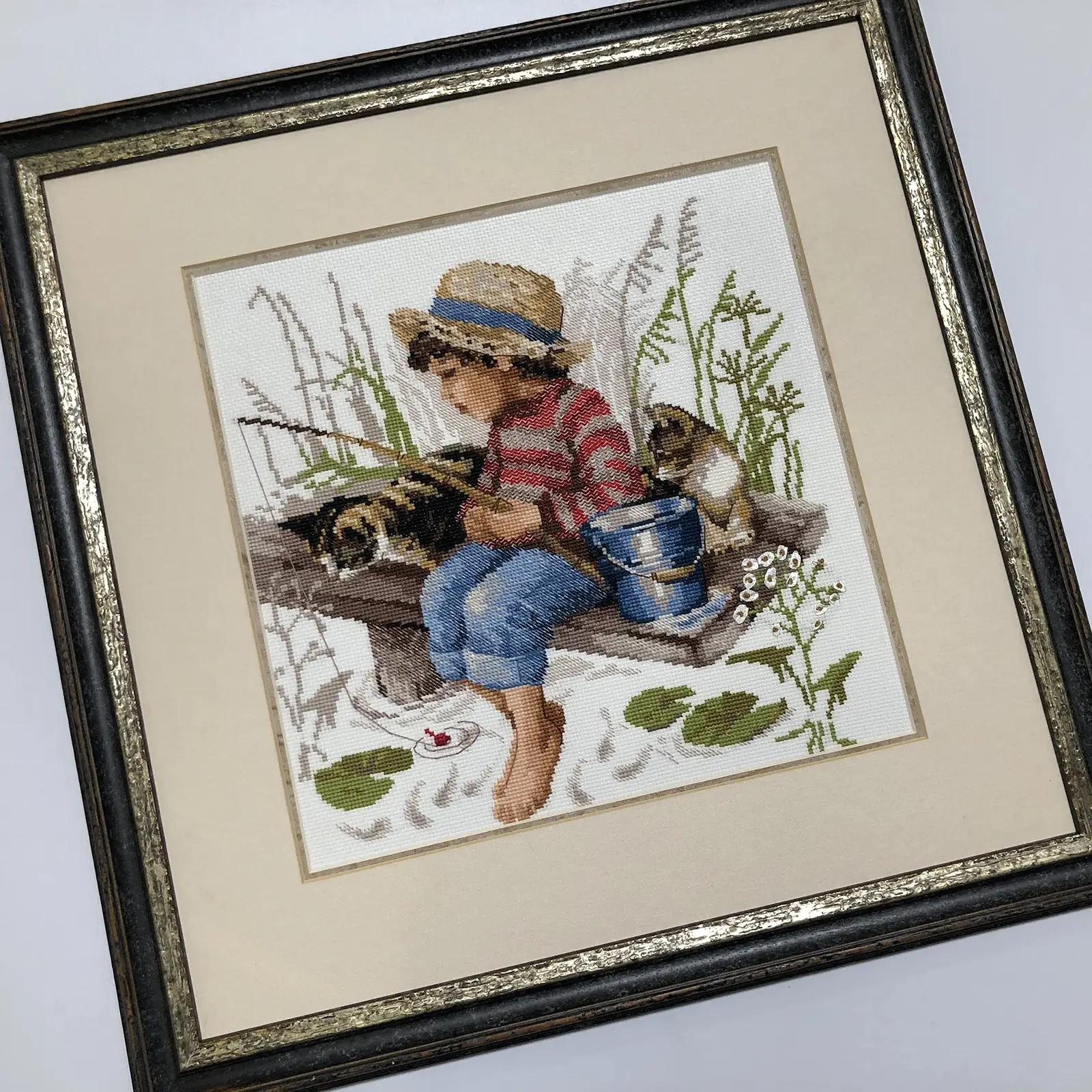 Riolis ristpistekomplekt Let’s Go Fishing – villane keskmine pilt – pilt 6