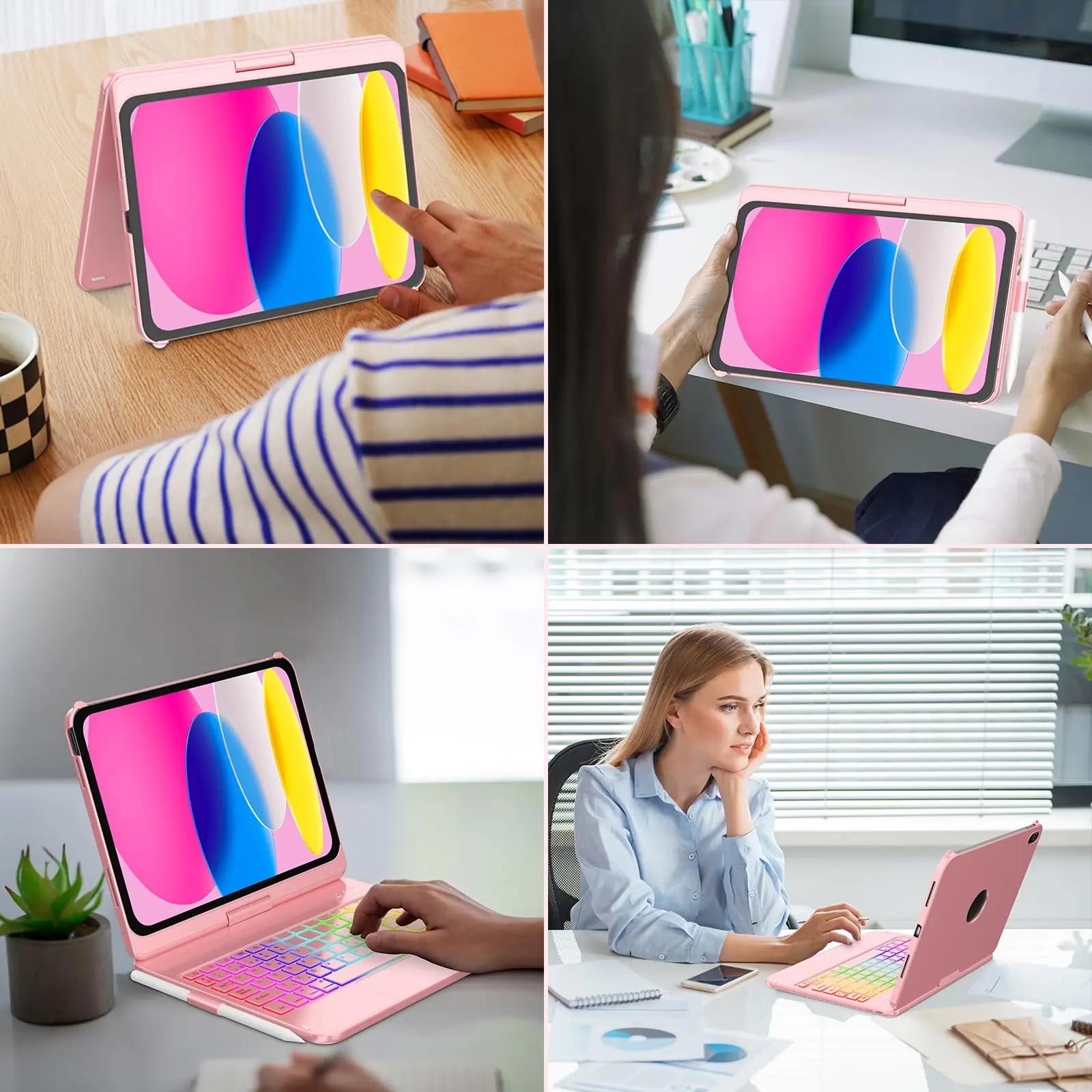 MMK roosakuldne klaviatuurümbris iPadile – kaitsev ja stiilne – pilt 8