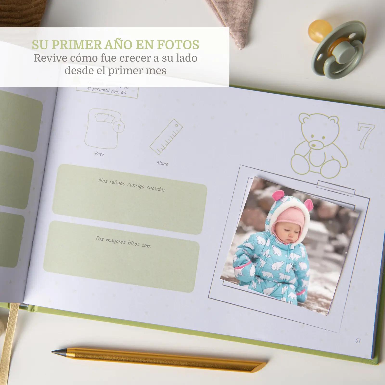 PROENMU kuldne beebi fotoalbum magnetkasti ja pliiatsiga – pilt 6