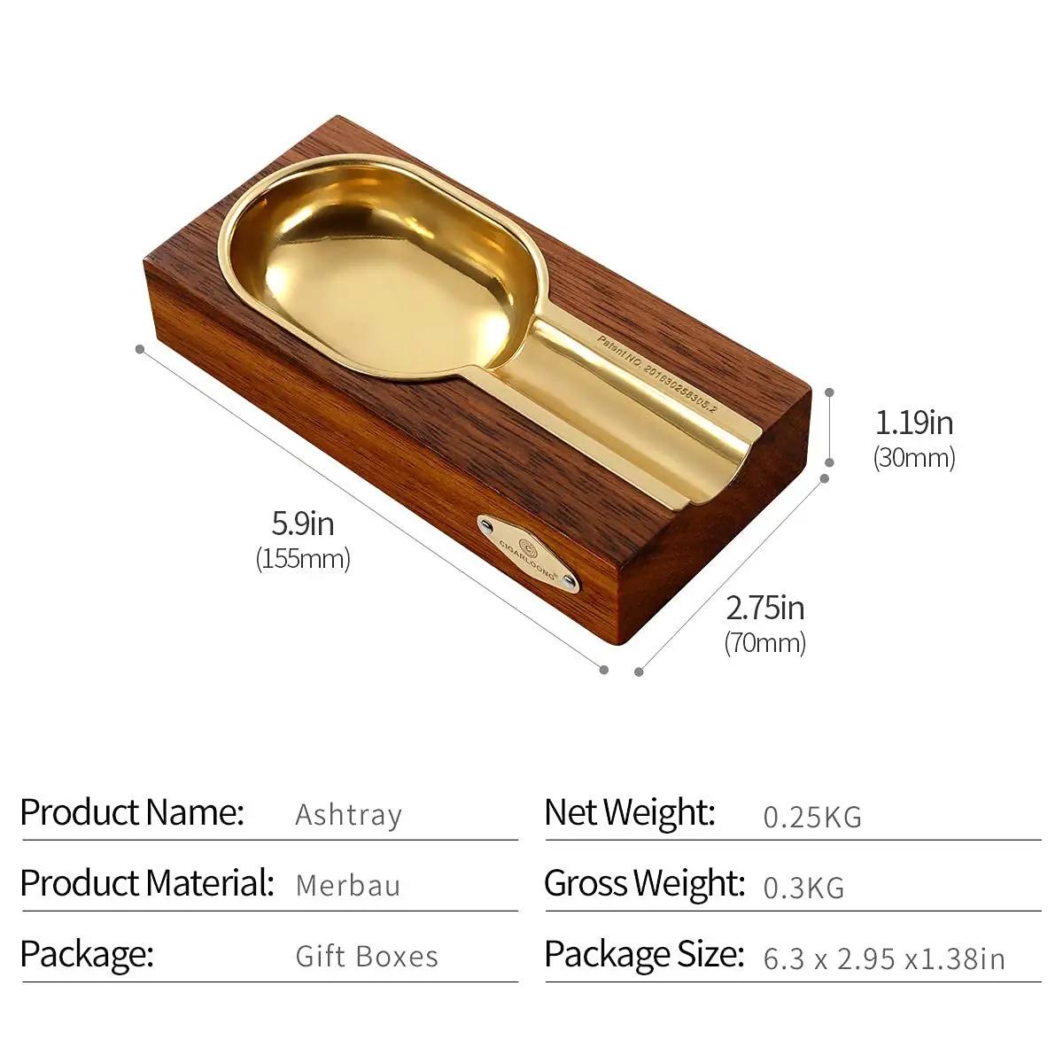 CIGARLOONG merbau-kujuline vask-ashtray — stiilne terrassile – lisavaade