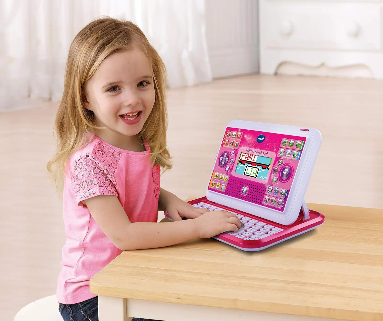 Vtech õppe-lauaarvuti ja tahvel lastele – roosa 2‑in‑1 – kasutusnäide