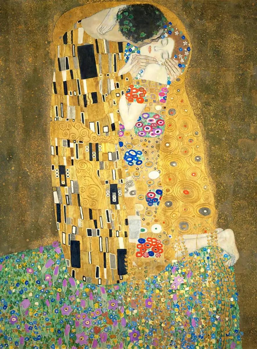 cuadrosfamosos.es klassikaline lõuendkunst — Klimti Der Kuss – pakend ja tarvikud