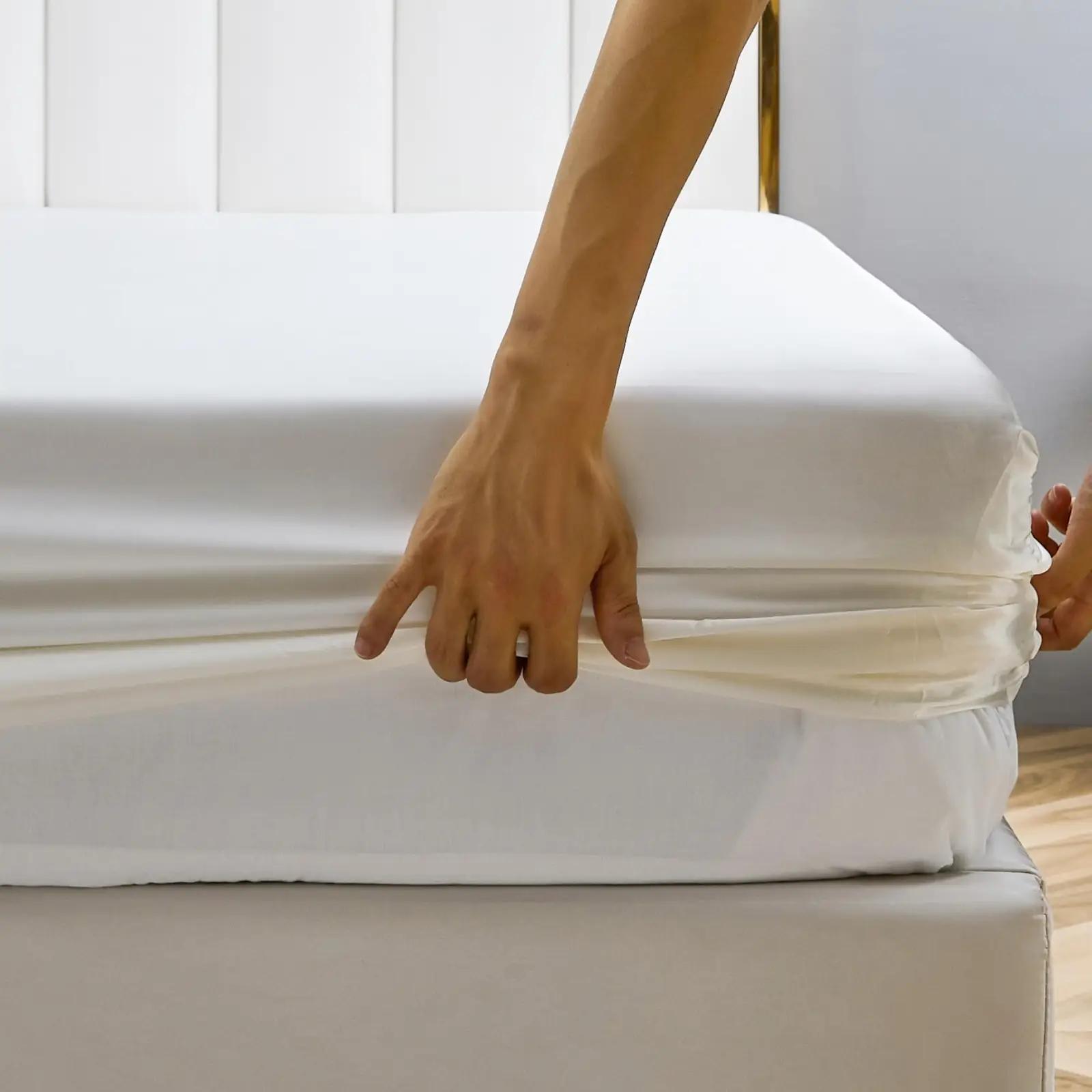 YASMENG satiinist luksuslik 160×200 cm voodilina – siidine tunne – lisavaade