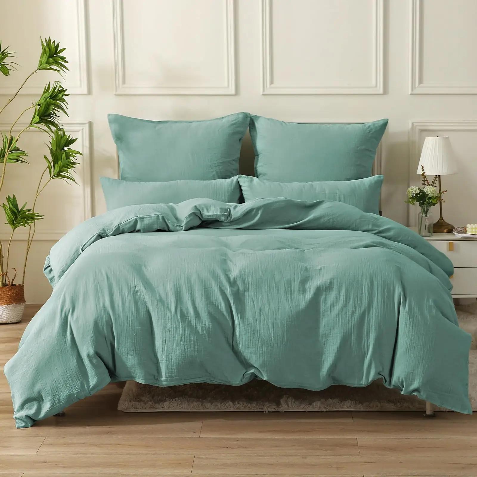 SOULFUL kvaliteetne puuvillane voodipesu – neutraalne Bean Green