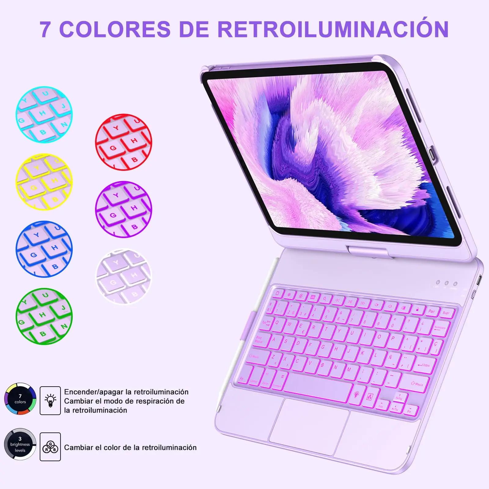 aMZCaSE kaitsev ümbris iPad 10,9″ koos klaviatuuriga — pööratav – lisavaade