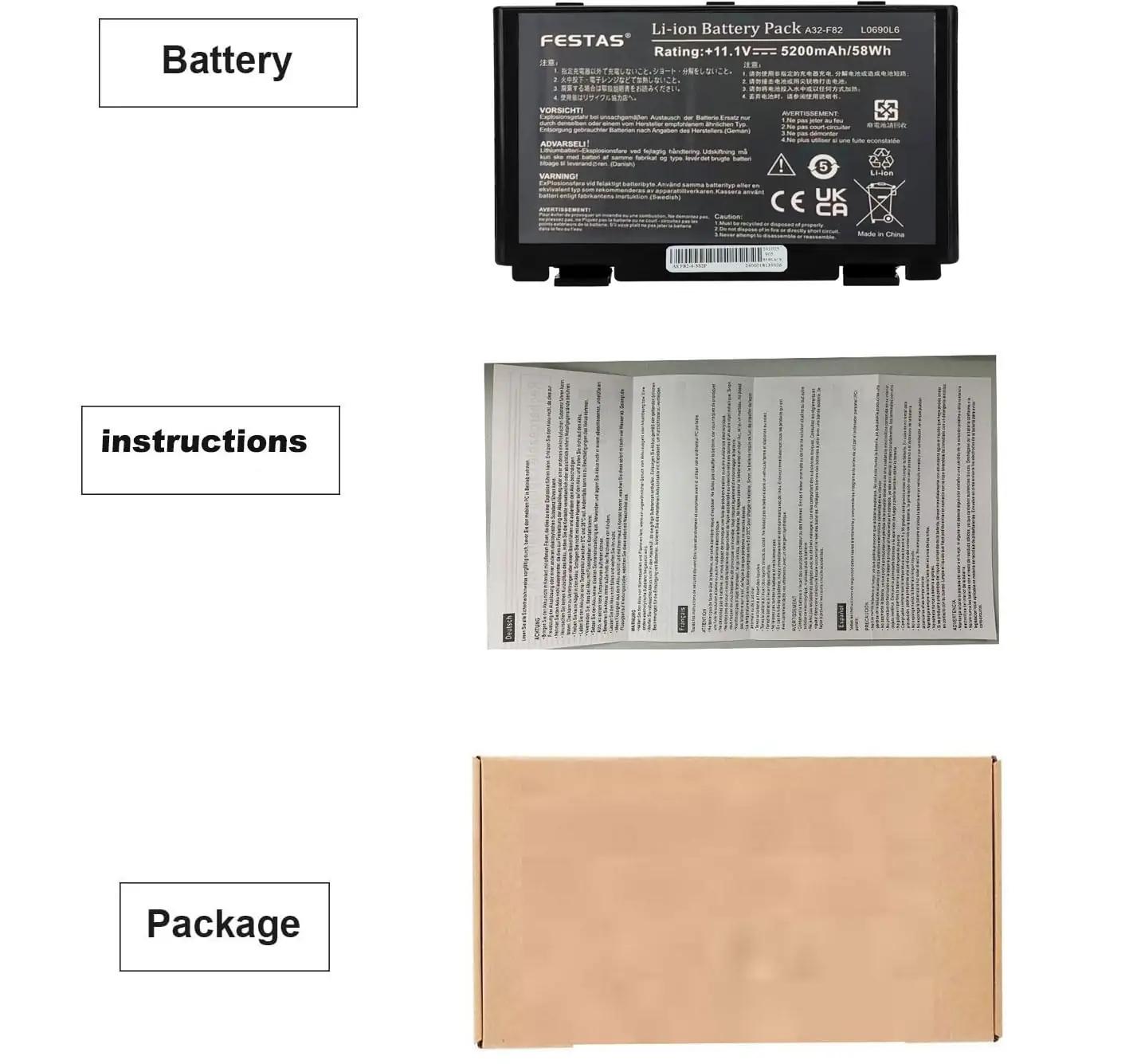 FESTAS vastupidav 5200 mAh sülearvuti aku ASUS-ile – pilt 9