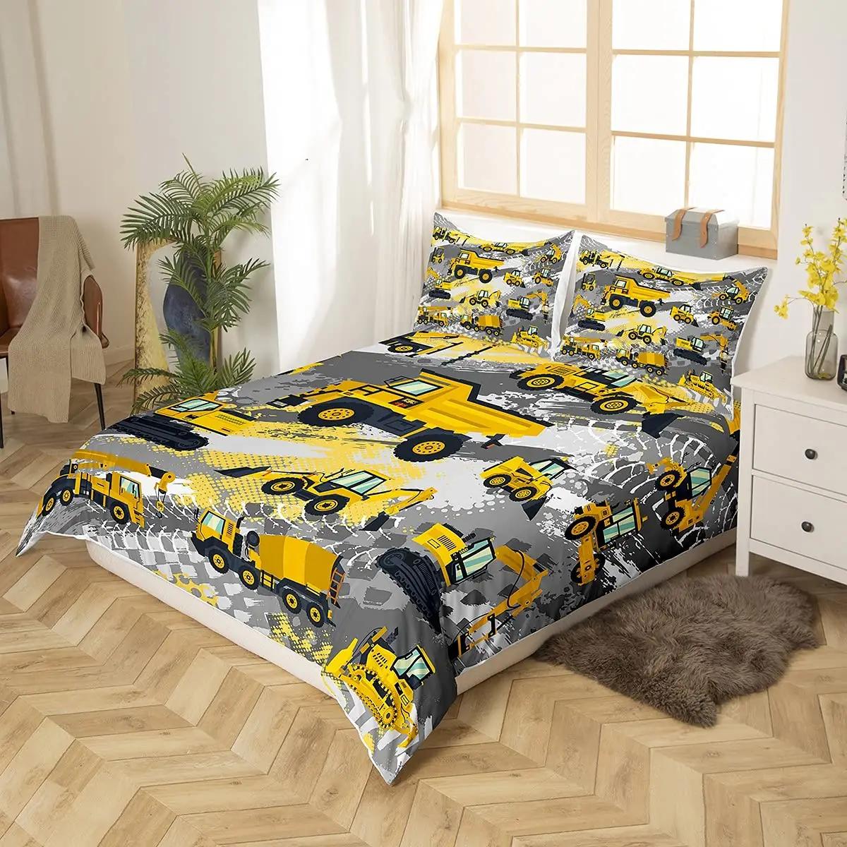 Homemissing lastevoodipesu mikrofiberist — lasteautode muster – detailne vaade