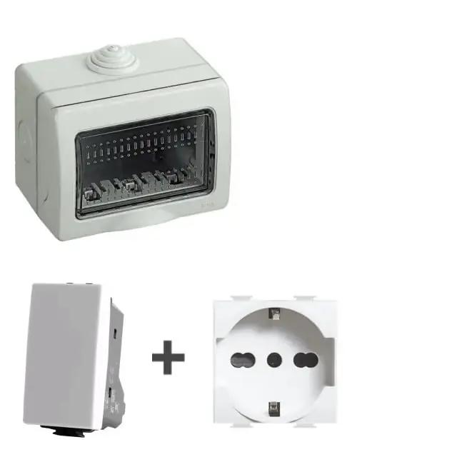 Terryshop74 valge IP55 kast koos Schuko-pesa ja lüliti – pilt 7