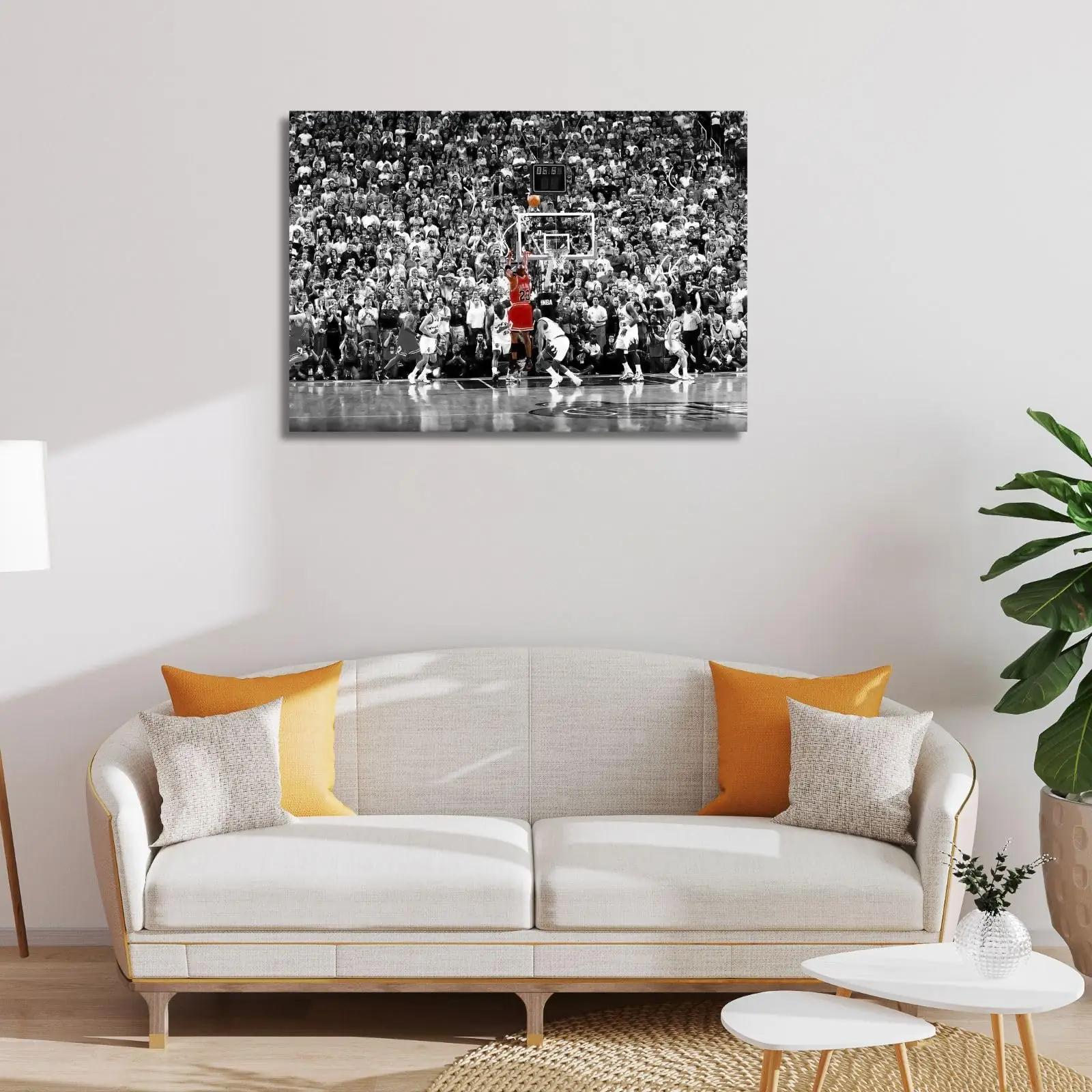 canvashop lõuendipilt Michael Jordan – must-valge stiil – detailne vaade