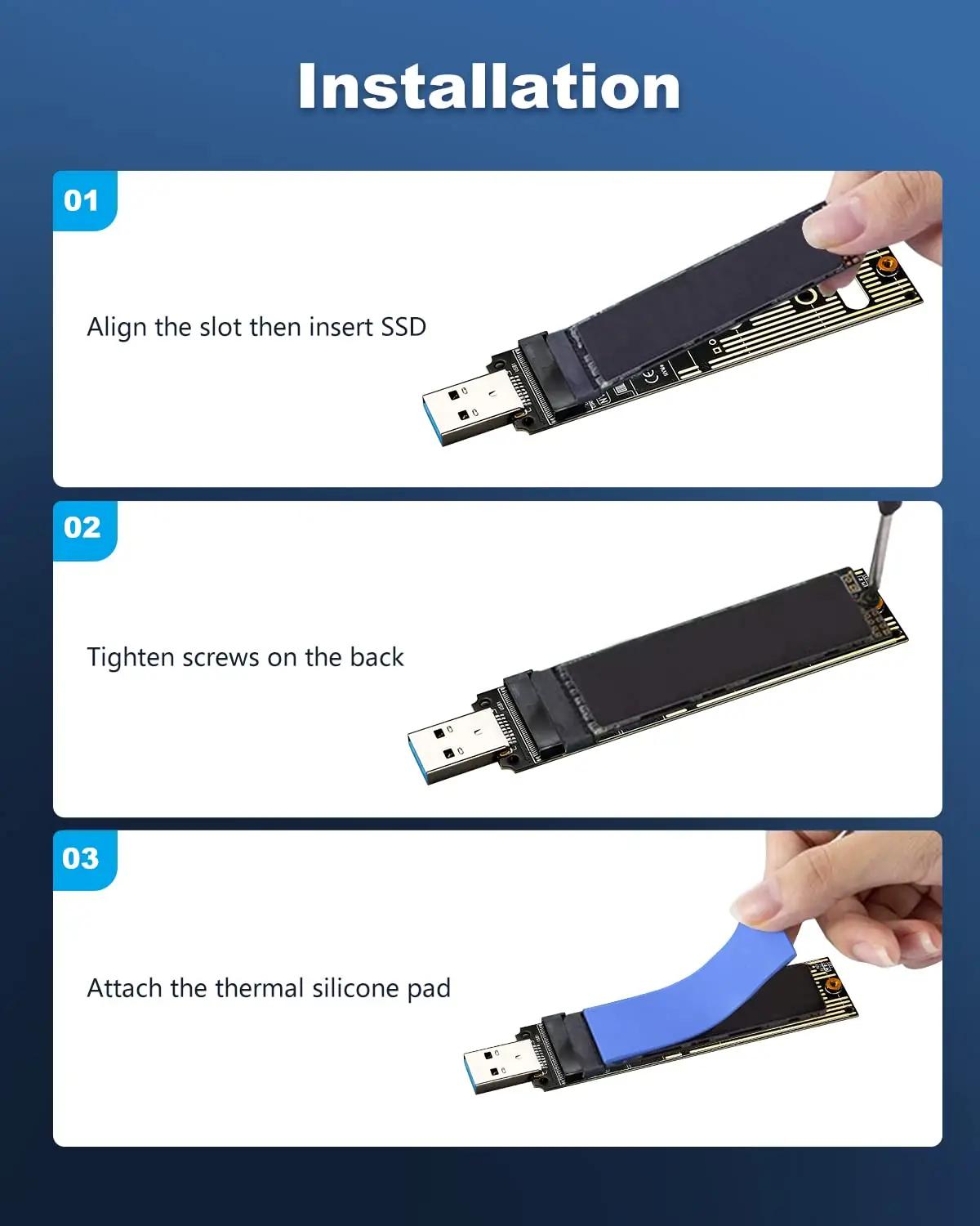ZEXMTE alumiiniumist NVMe–USB adapter kiire andmeedastusega – pilt 6