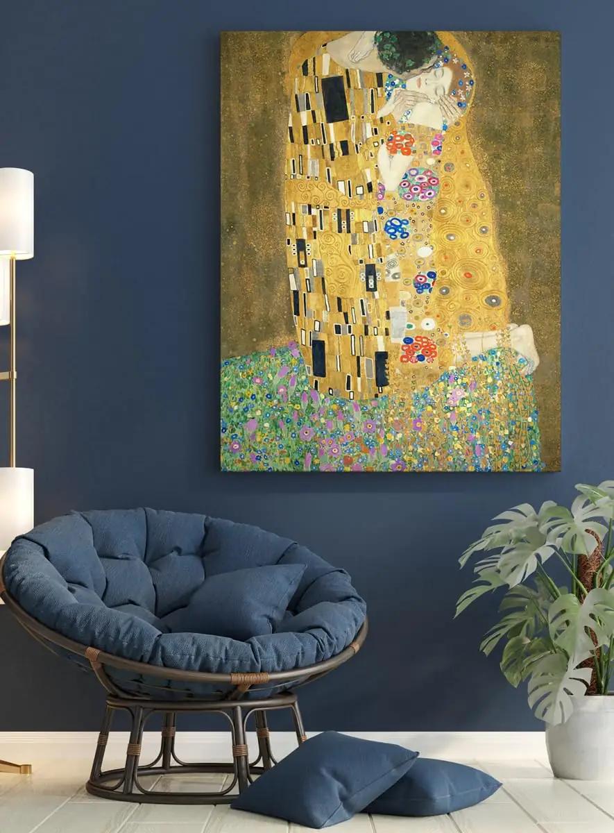 cuadrosfamosos.es klassikaline lõuendkunst — Klimti Der Kuss – kasutusnäide