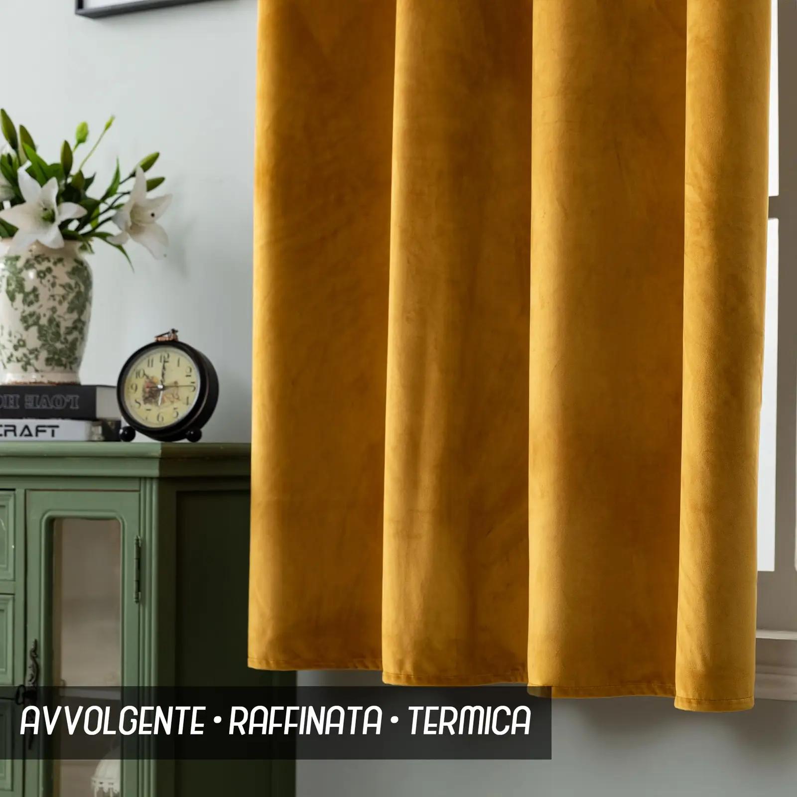 GIRASOLE HOME sametist pimedusgardinid – pehme ja stiilne kardin – kasutusnäide