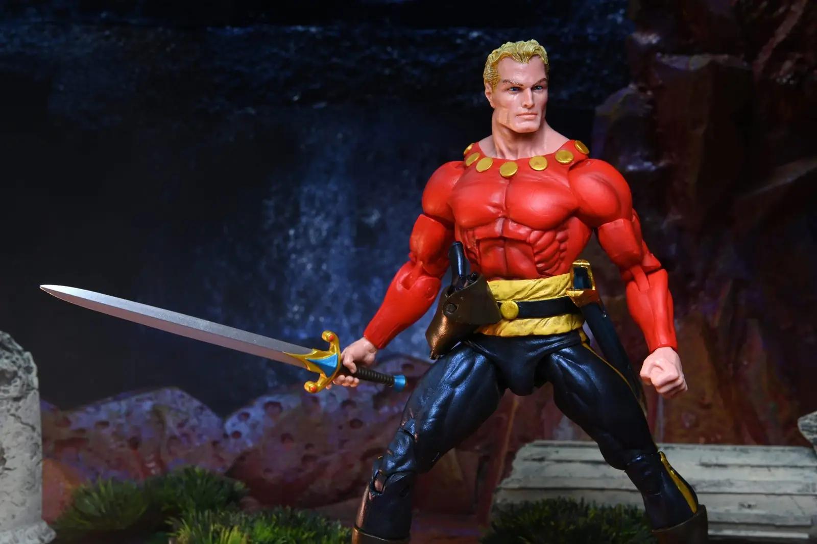 NECA kollektsionääride Flash Gordon 18 cm figuur kingituseks – pakend ja tarvikud