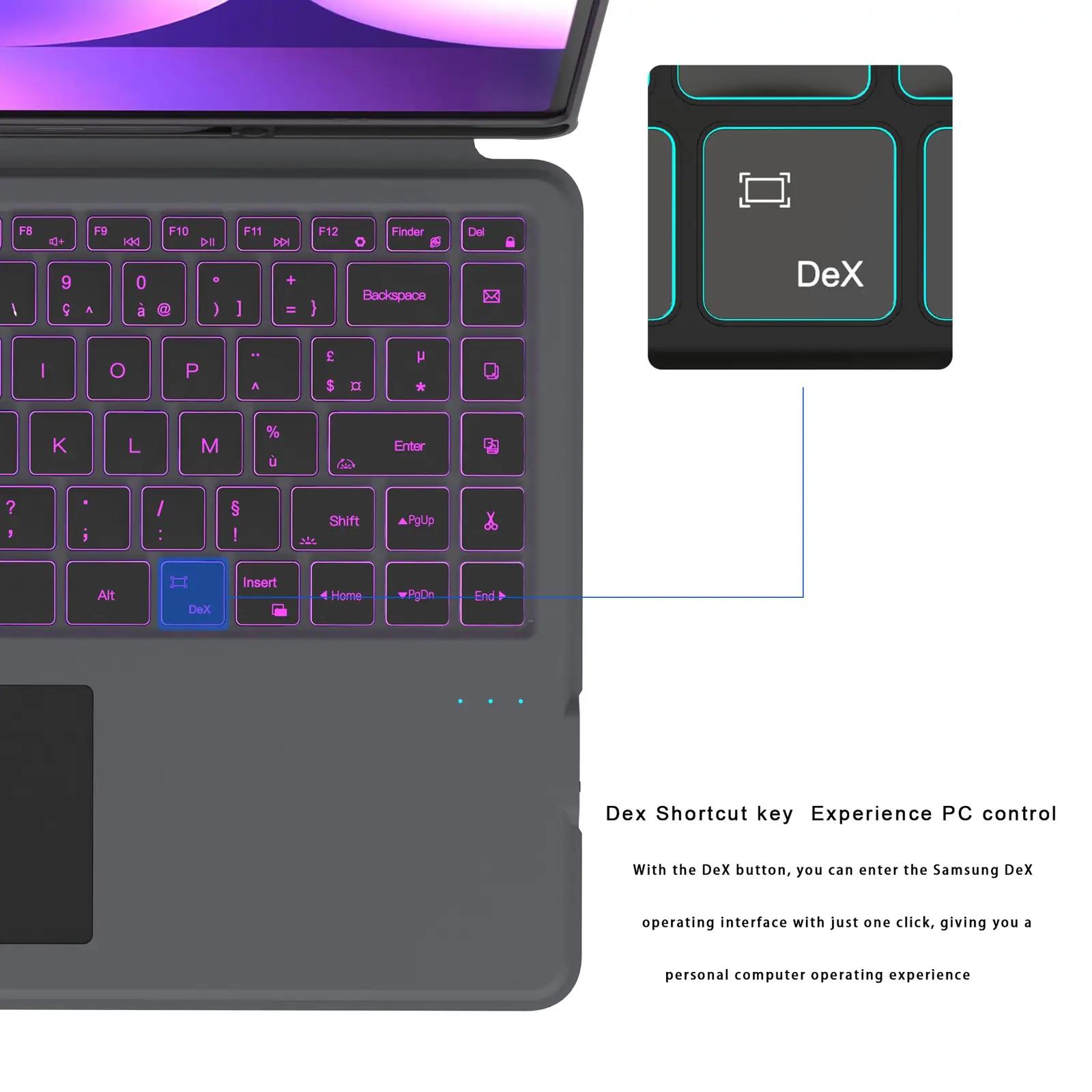 VANKEYPAD metallist/kunstnahk klaviatuurikate Galaxy Tab 14,6″ – lisavaade