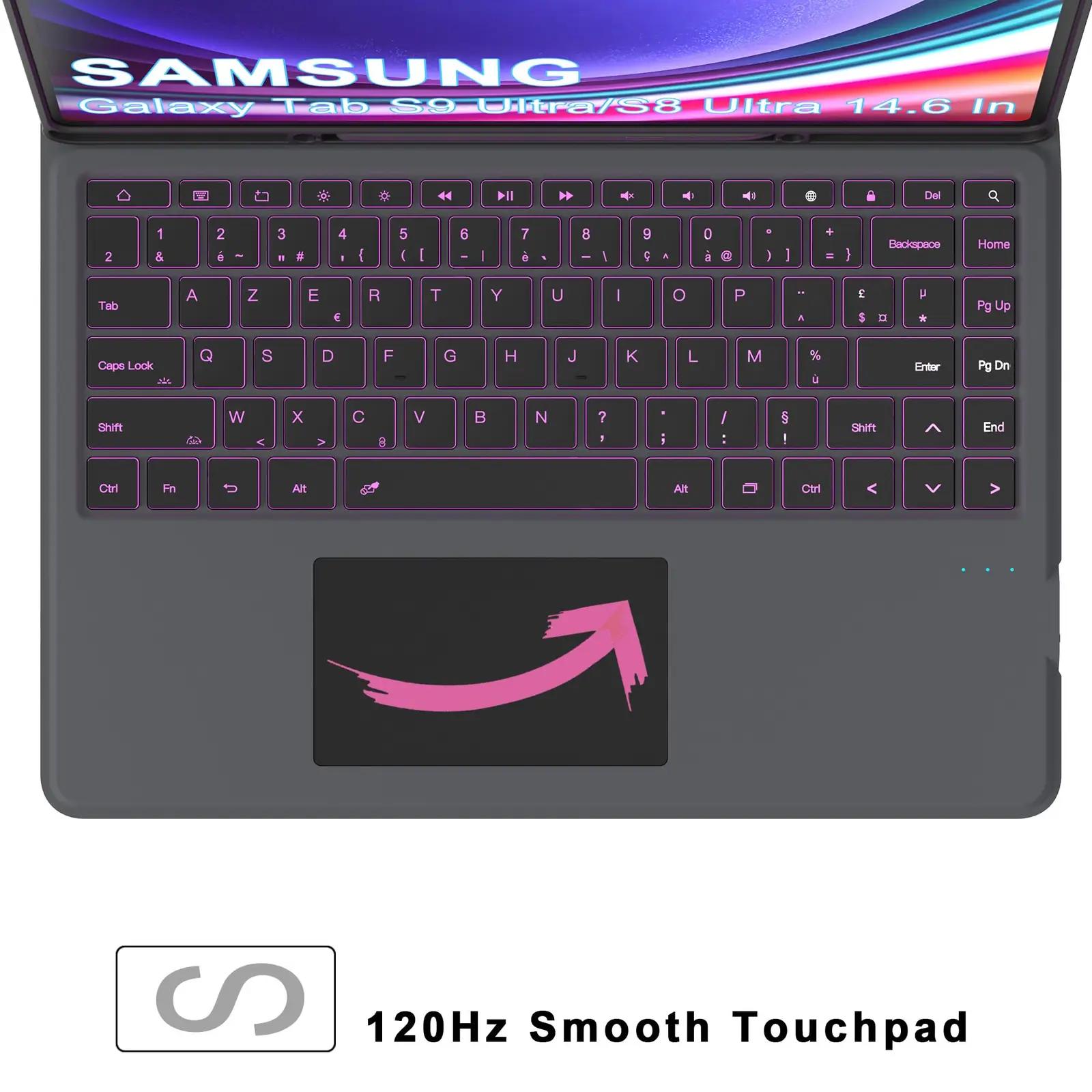 VANKEYPAD kaitsev klaviatuurikaan Samsung Tab Ultra – heletaust – pakend ja tarvikud