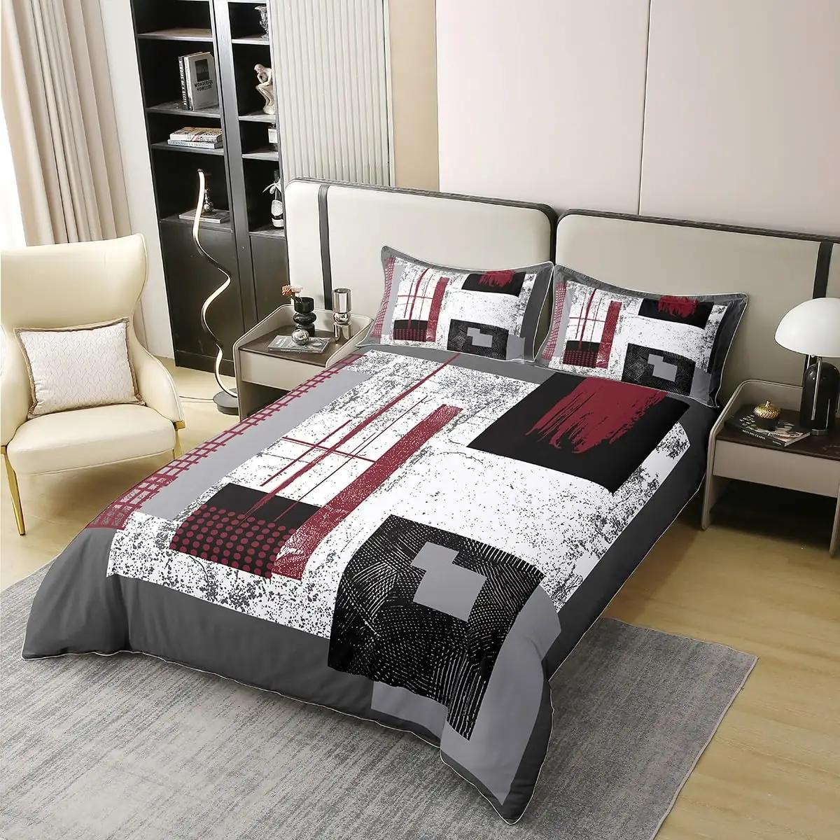 Homewish puuvillane voodilinakomplekt 200×200 cm – õrn retrostiil – detailne vaade