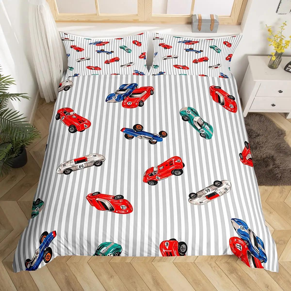 richhome mikrofibrist lastekatte komplekt – sõiduteema 140×200 – kasutusnäide