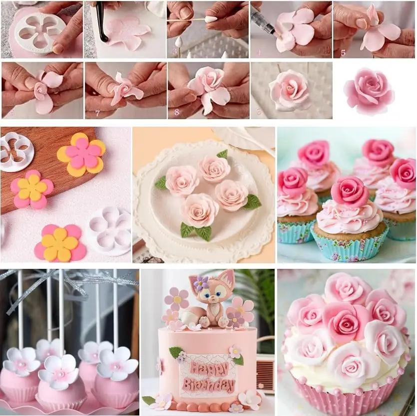 ELINKA plastikust fondant-väljalõike komplekt – 73 osa kinkeks – pilt 6