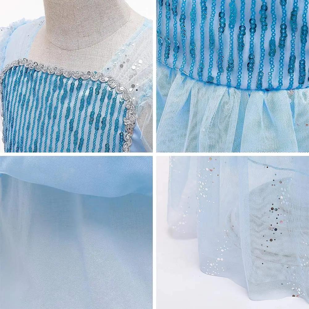 IWEMEK sinine Elsa printsessi kostüüm lapsele – puuvill, komplekt – kasutusnäide