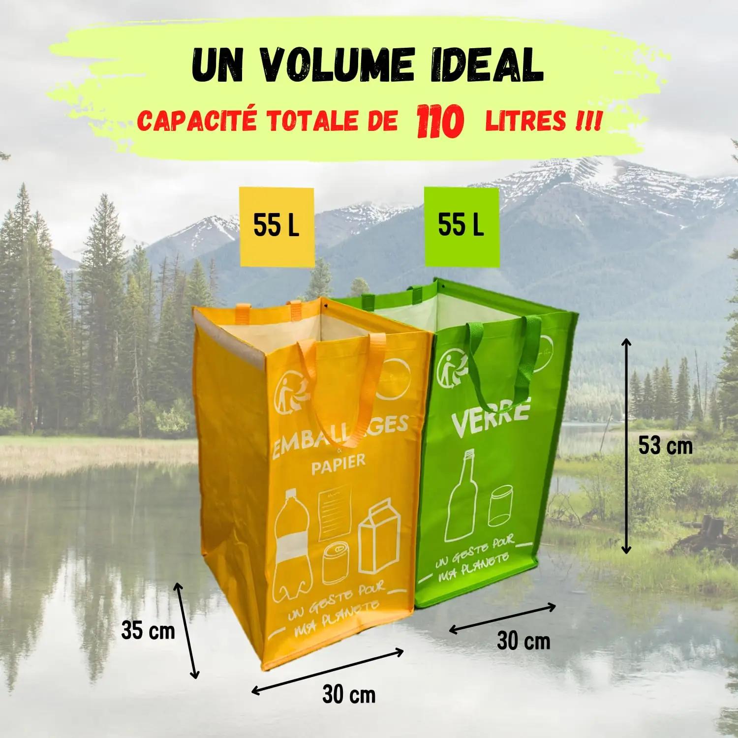 Time for life essential prügikast kööki — kaheosaline 50 l – pakend ja tarvikud