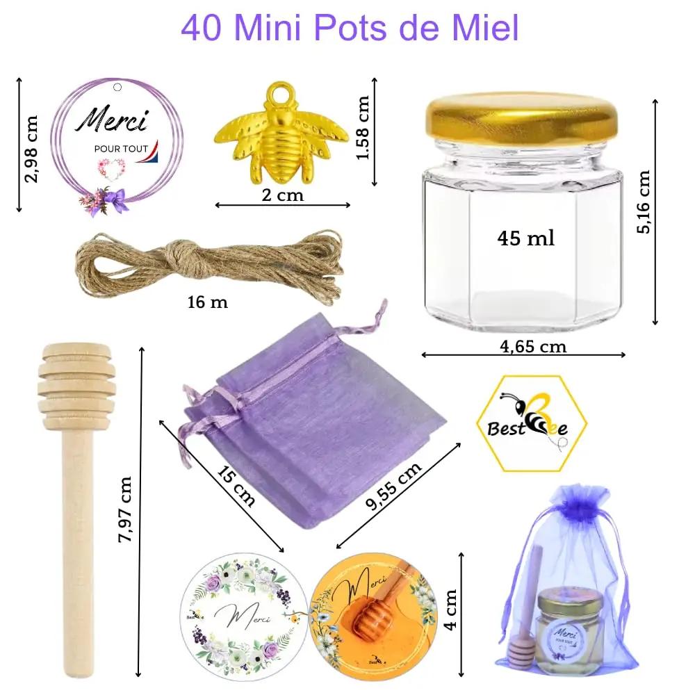 Best Bee klaasist mini-honigtöpf koos puulusikaga – kinkidee – pilt 9