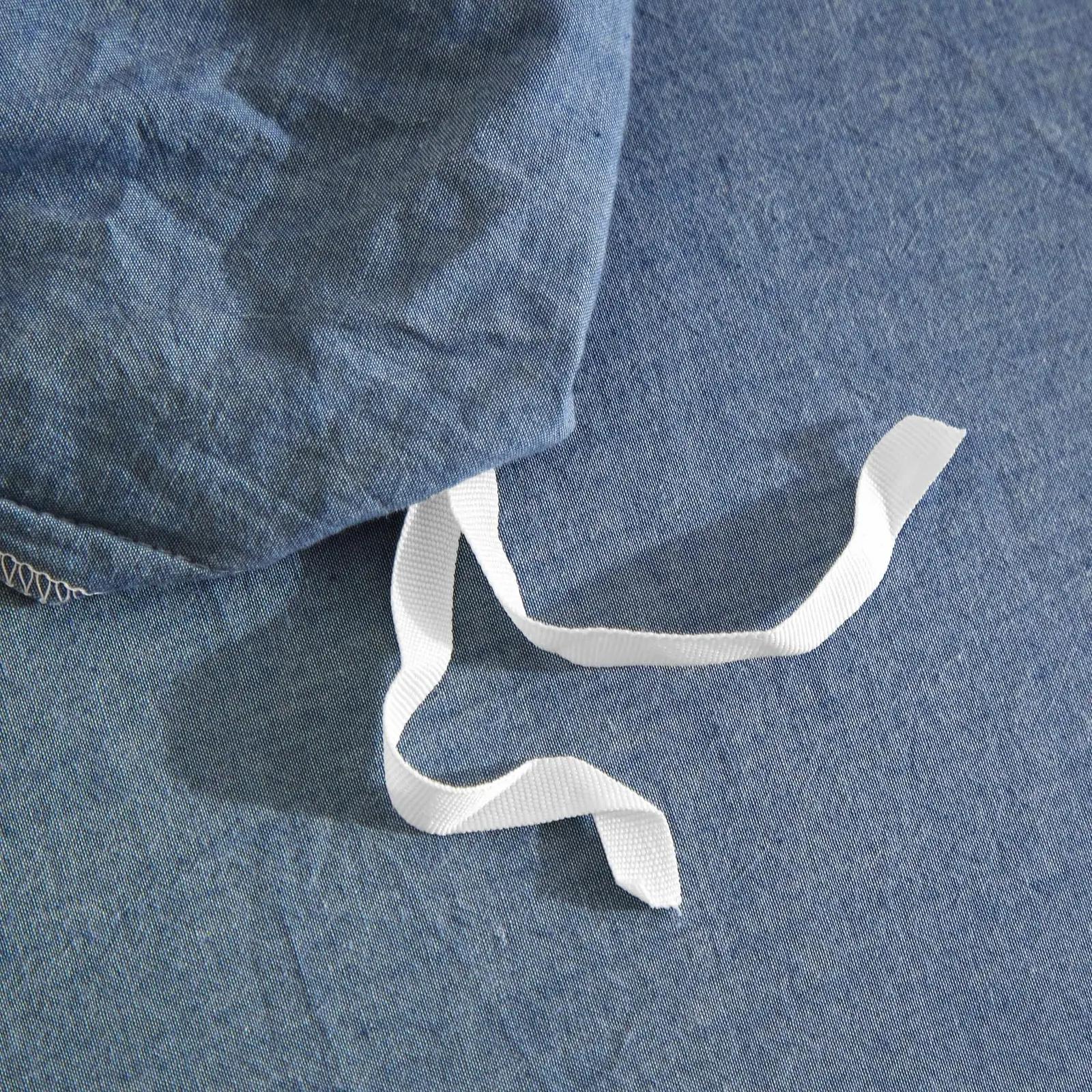 YASMENG pehme linane voodipesu kahele 220×240 cm denim – lisavaade