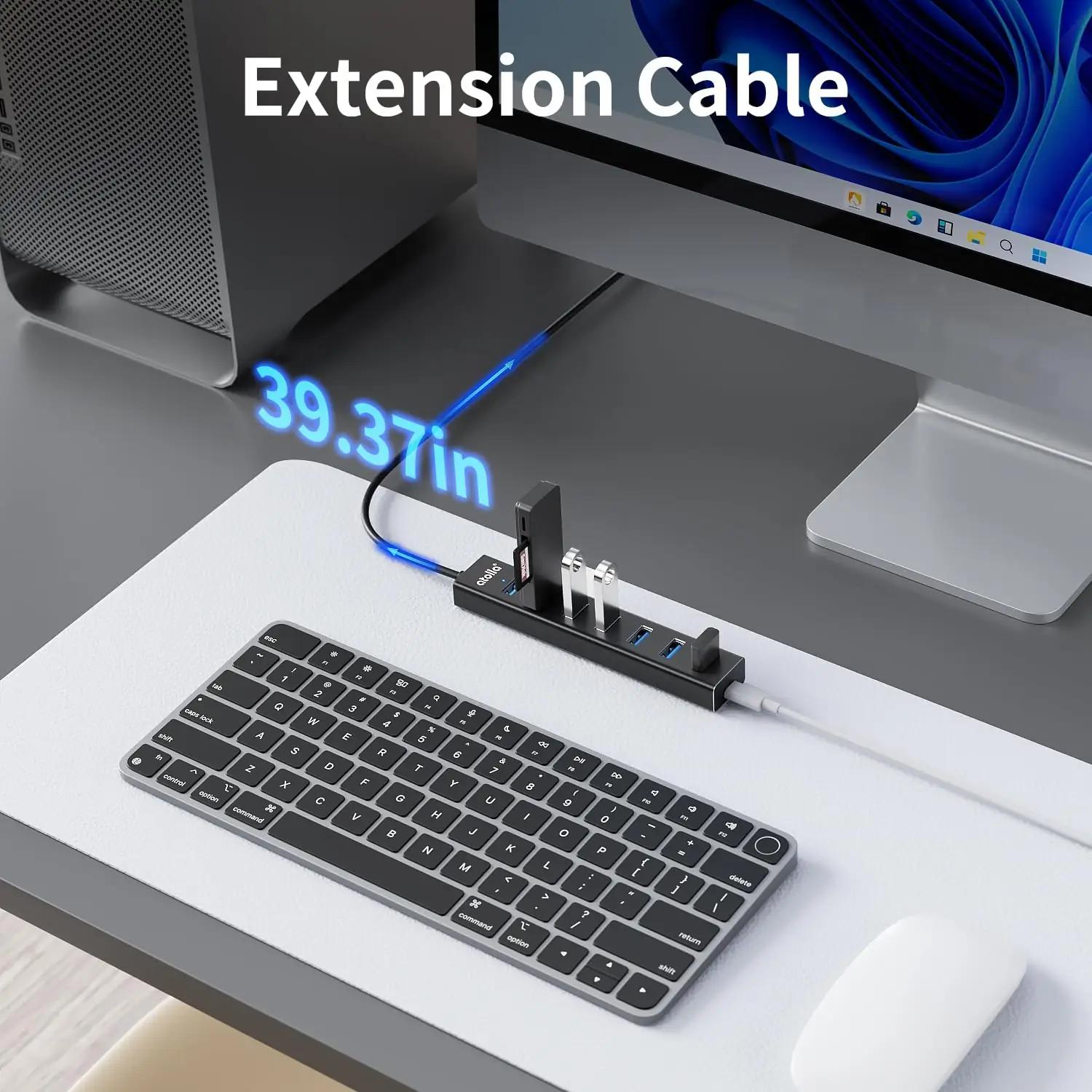 atolla alumiiniumist 7-port USB-hub — kompaktne ja vastupidav – pilt 6